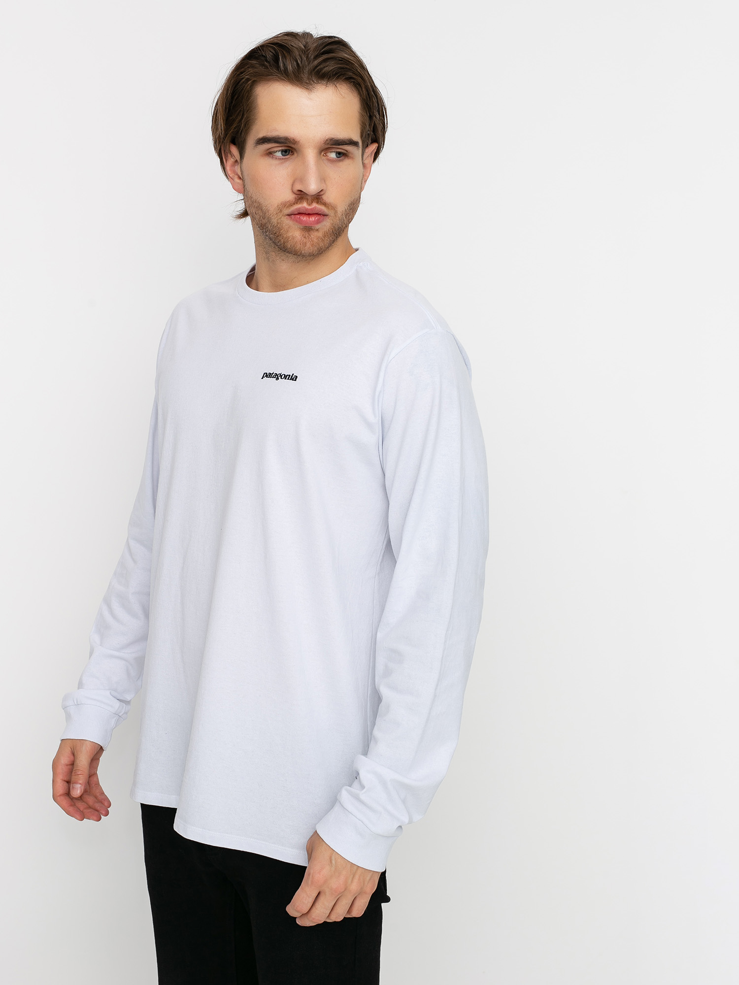 Longsleeve Patagonia P 6 Logo Responsibili (white)
