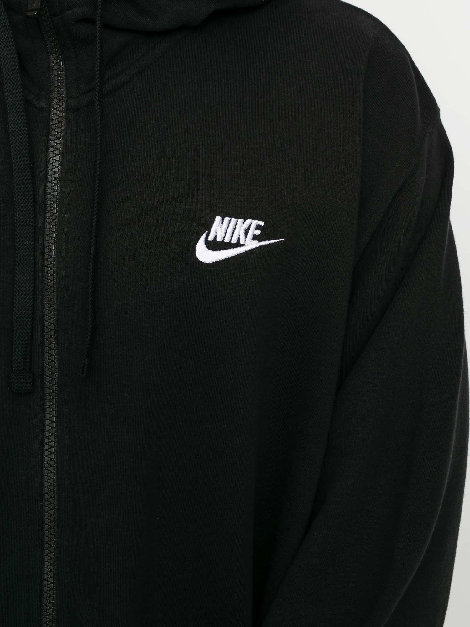Bluza z kapturem Nike Sportswear Club FT ZHD (black/black/white)