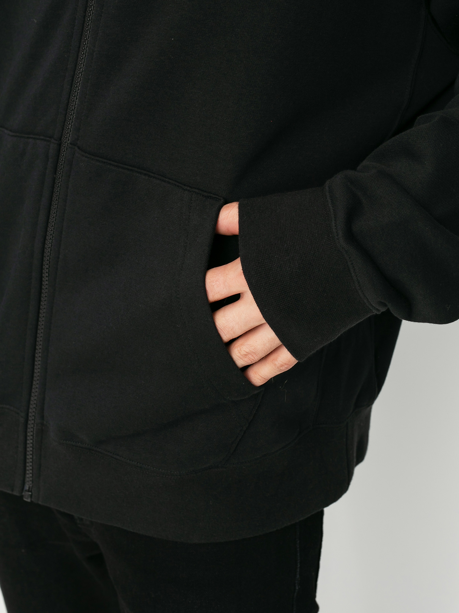 Bluza z kapturem Nike Sportswear Club FT ZHD (black/black/white)
