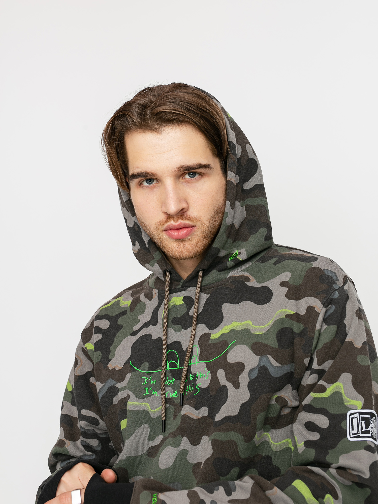 Męska Bluza aktywna Volcom Jla HD (army)