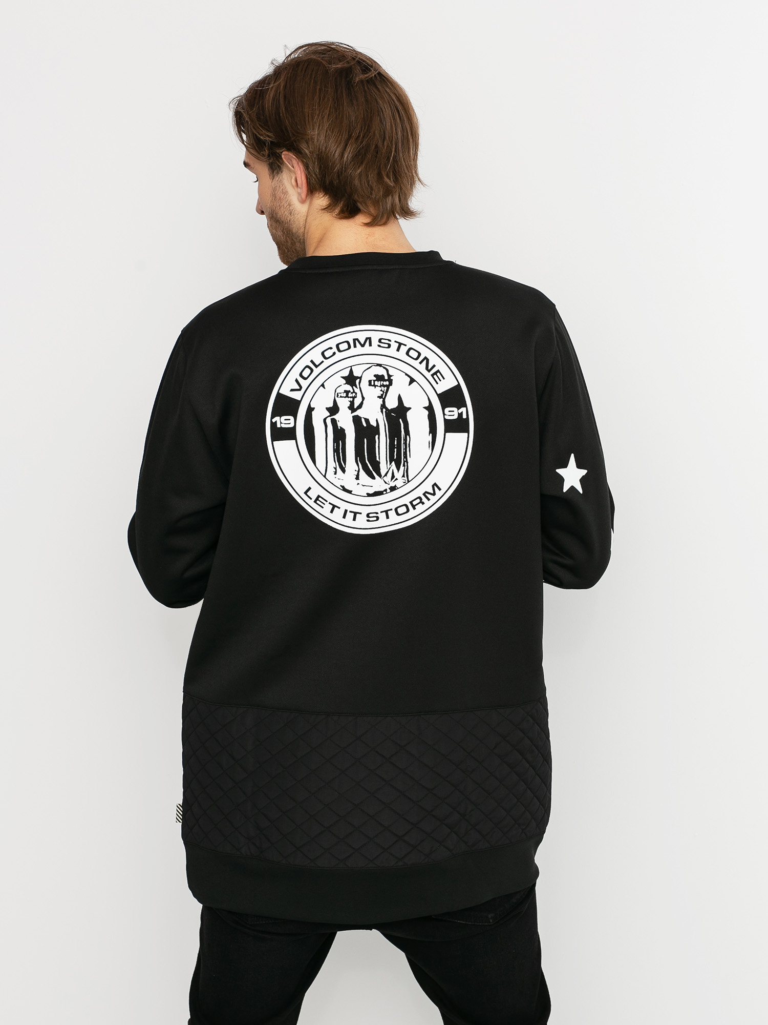 Męska Bluza aktywna Volcom Let It Storm Crew (black)
