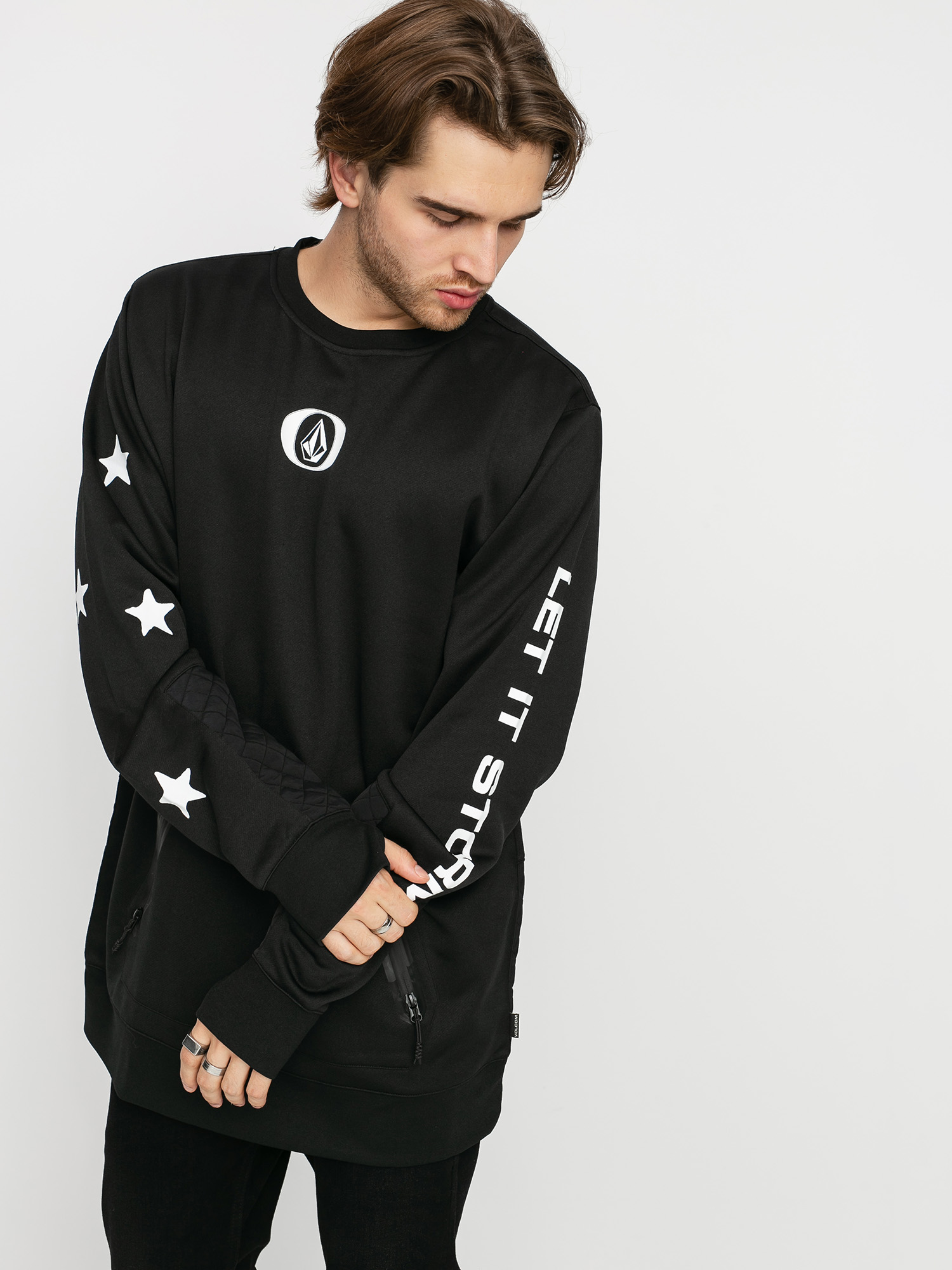 Męska Bluza aktywna Volcom Let It Storm Crew (black)