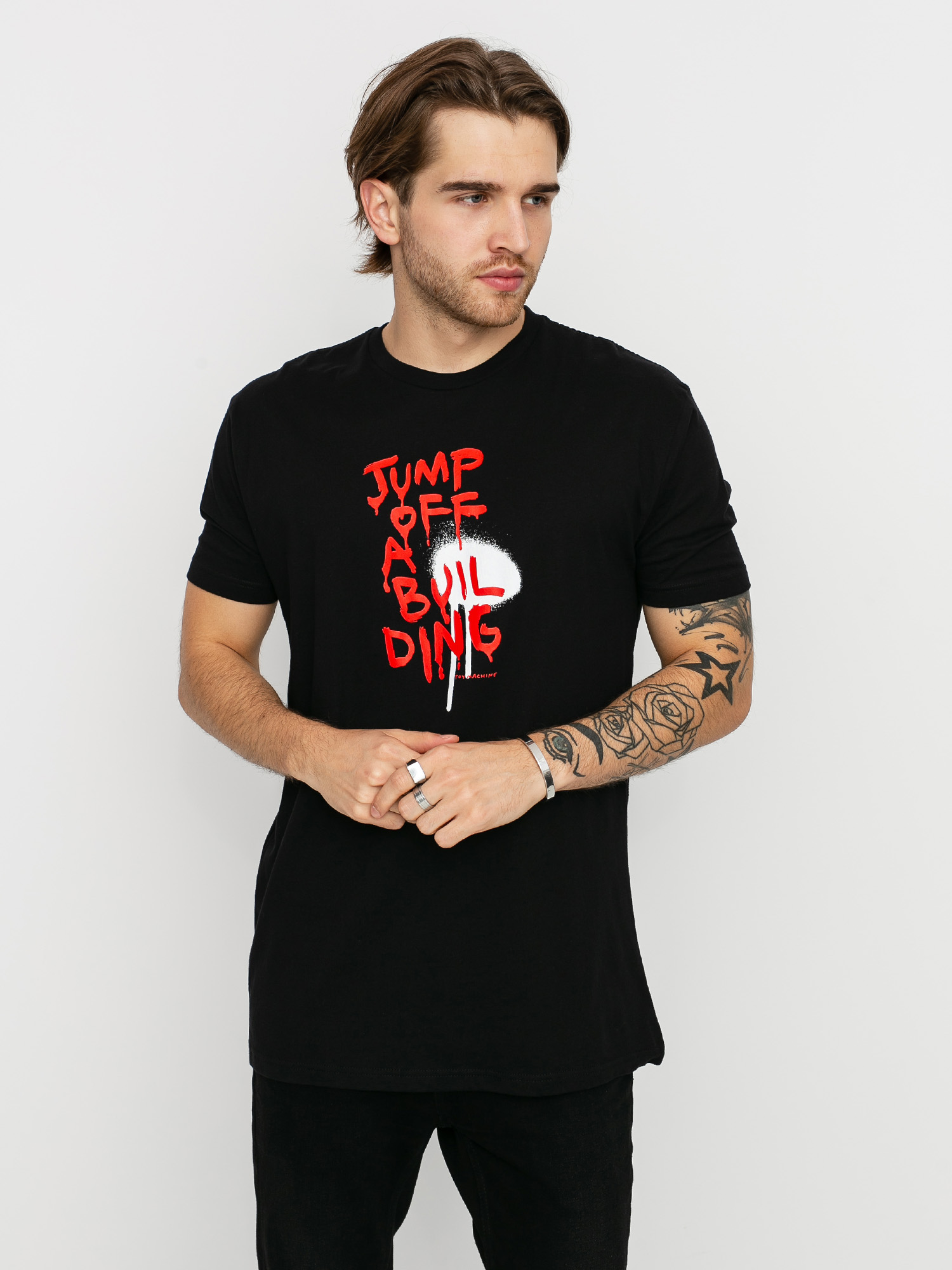 T-shirt Toy Machine Jump Off A Building (black)