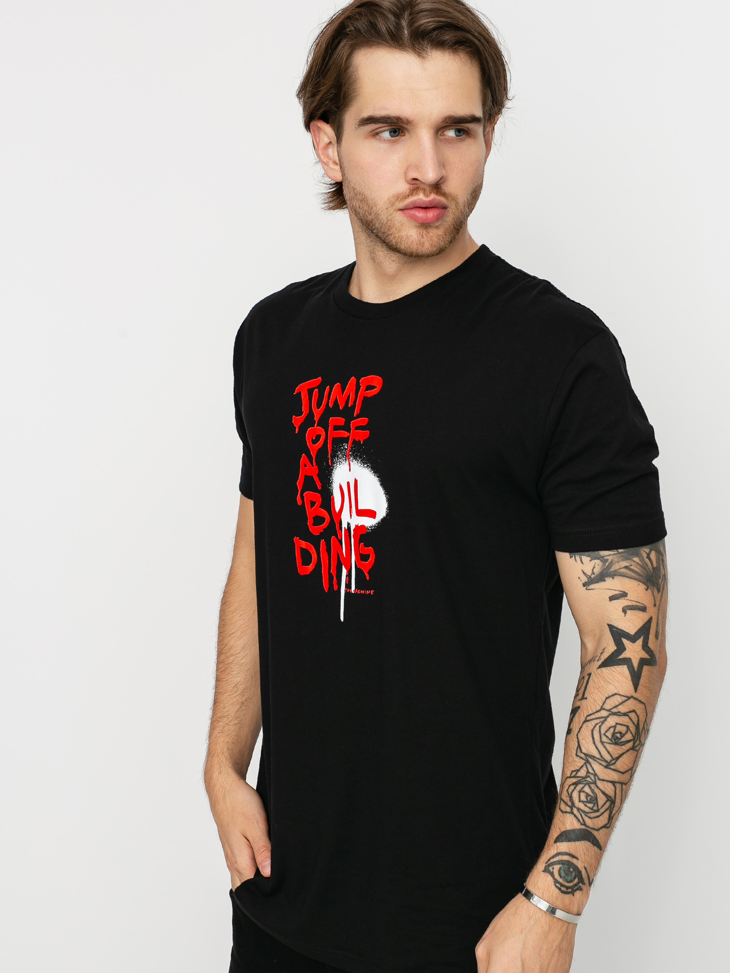 T-shirt Toy Machine Jump Off A Building (black)