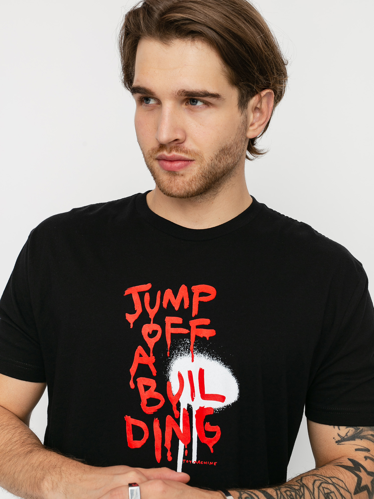 T-shirt Toy Machine Jump Off A Building (black)