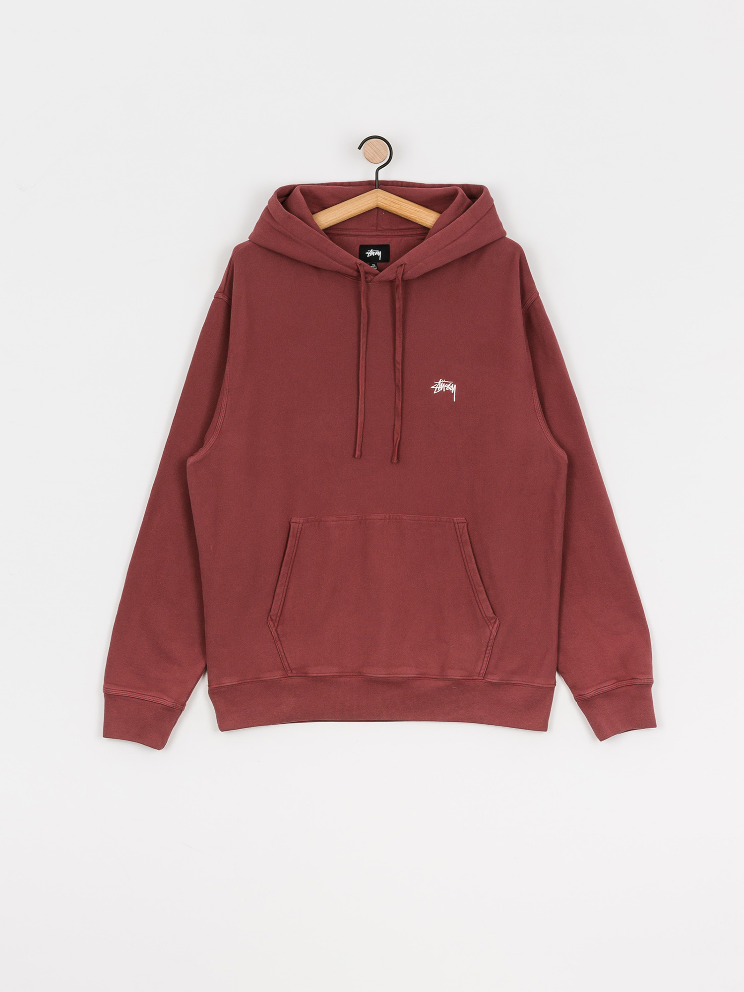 Bluza z kapturem Stussy Stussy Logo HD (burgundy)
