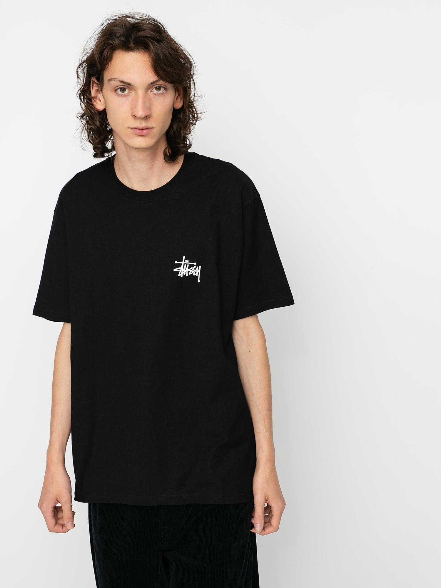 T-shirt Stussy Basic Stussy - czarny (black)