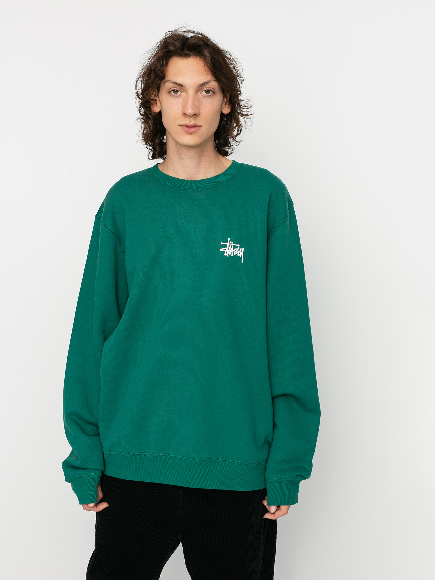 Bluza Stussy Basic Stussy (dark green)