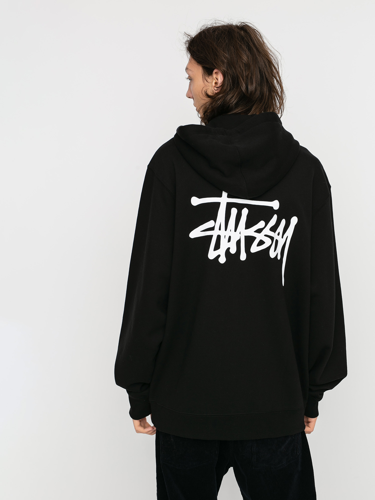 Bluza z kapturem Stussy Basic Stussy ZHD - czarny (black)