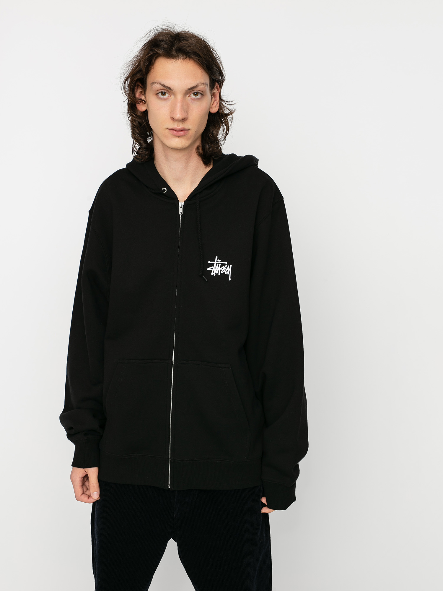 Bluza z kapturem Stussy Basic Stussy ZHD (black)