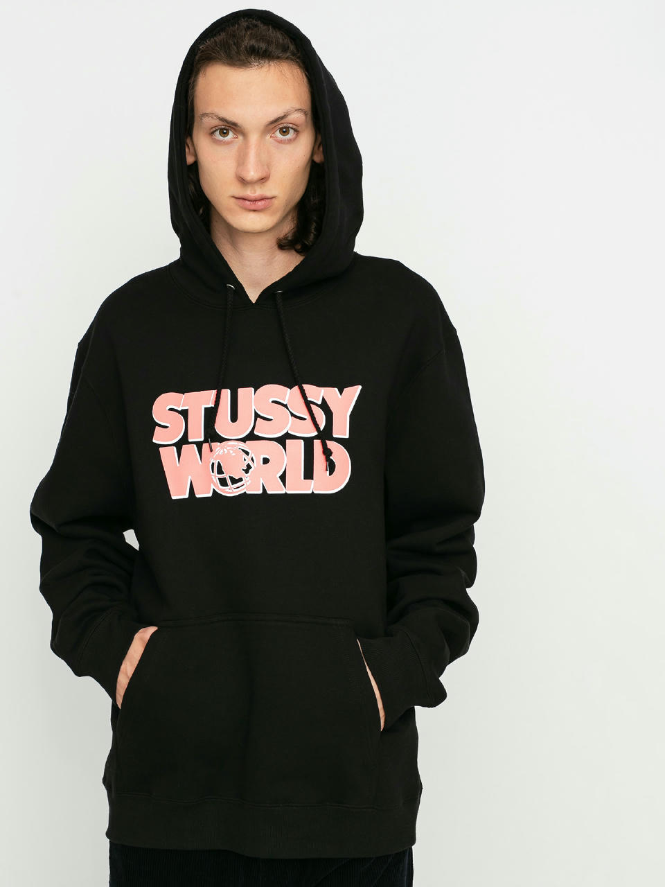 Bluza z kapturem Stussy Stussy World HD (black)