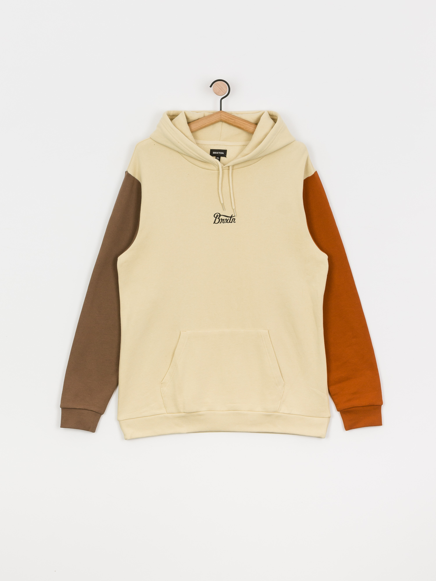 Bluza z kapturem Brixton Stith HD (gravel/dark khaki/amber)