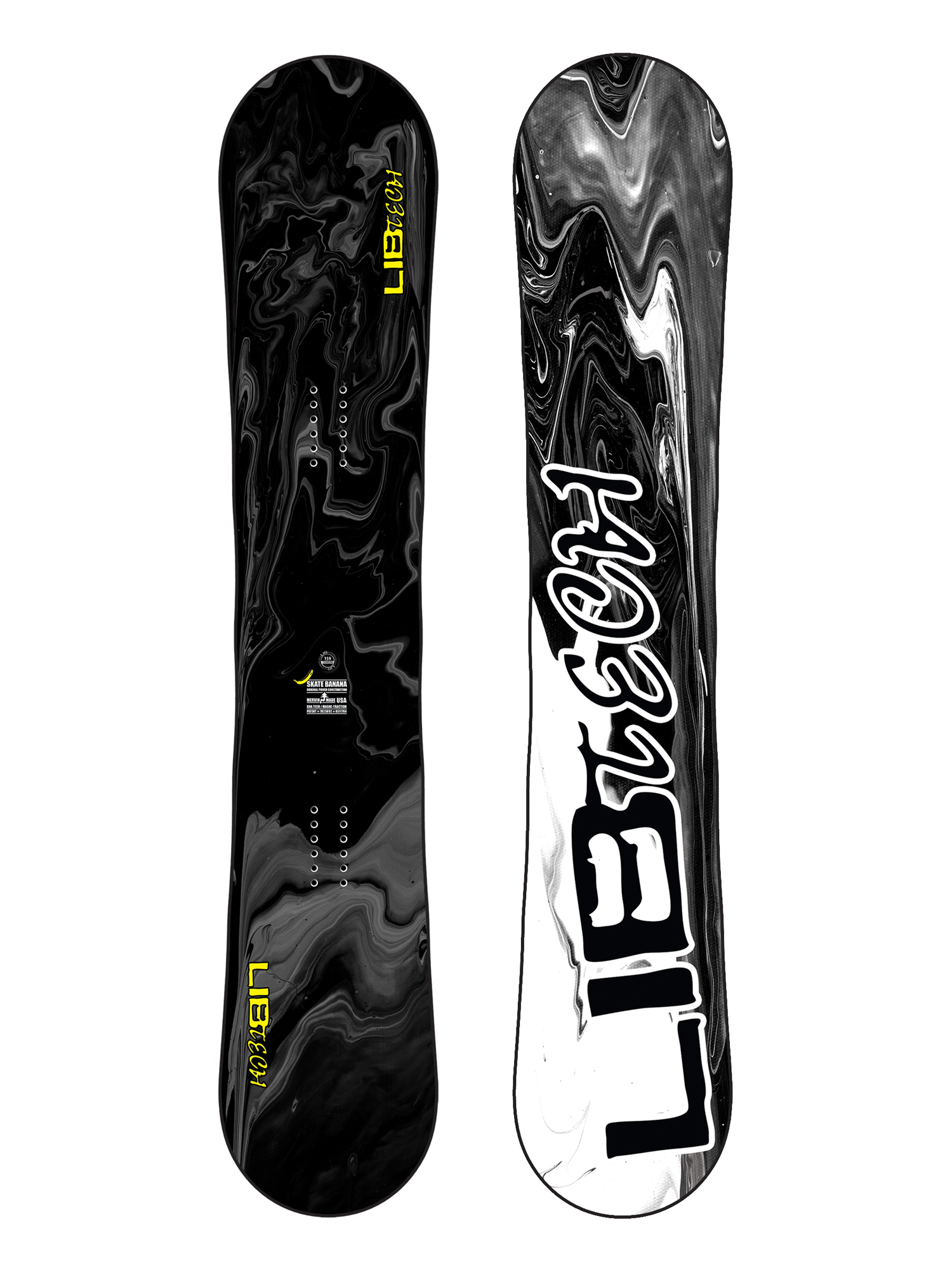 Męska Deska snowboardowa Lib Tech Skate Banana (stealth/blacked out)