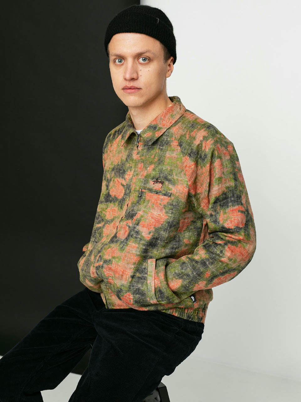 Kurtka Stussy Reverse Jacquard Bryan (floral)