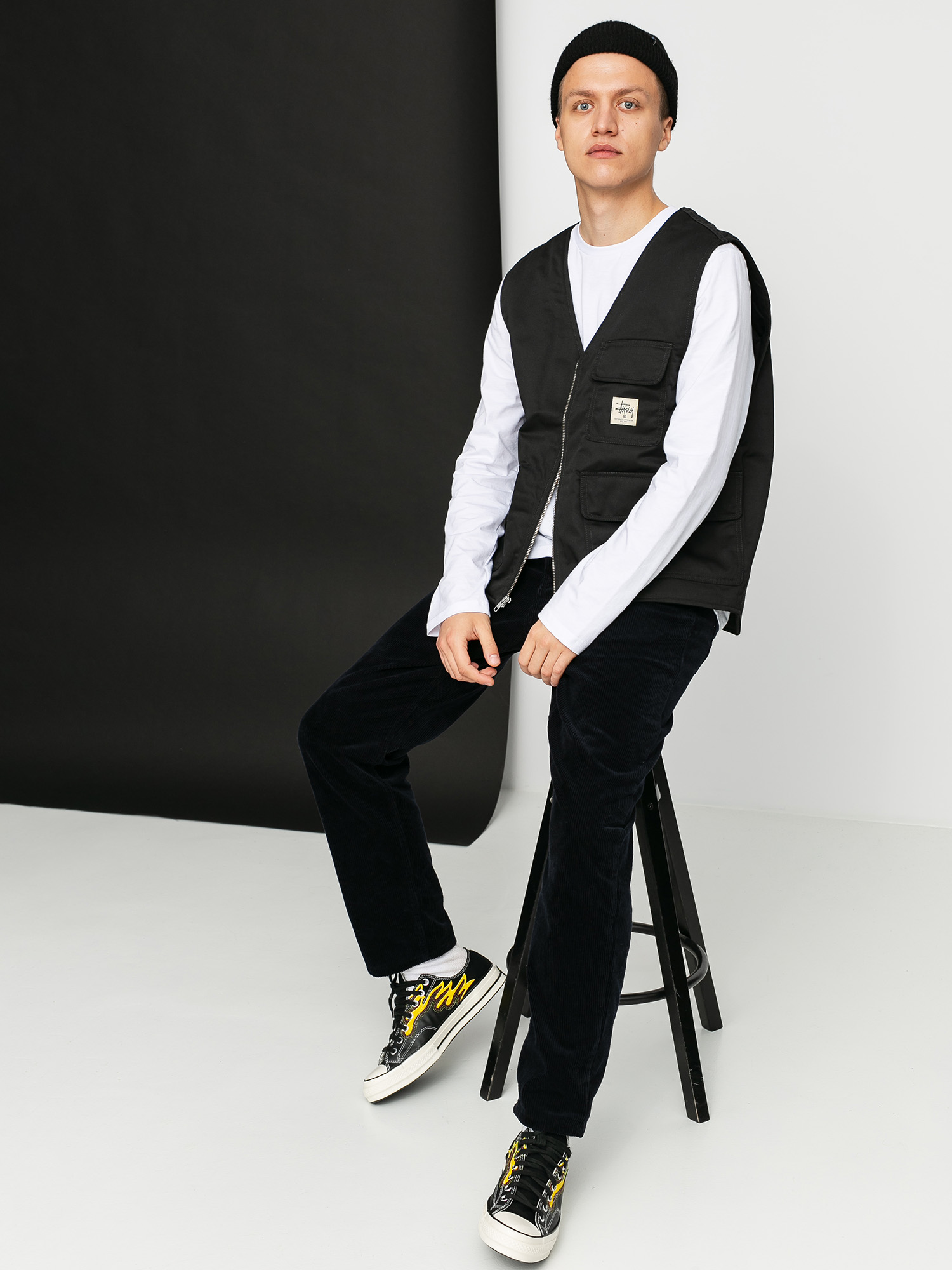 Kamizelka Stussy Insulated Work Vest - czarny (black)