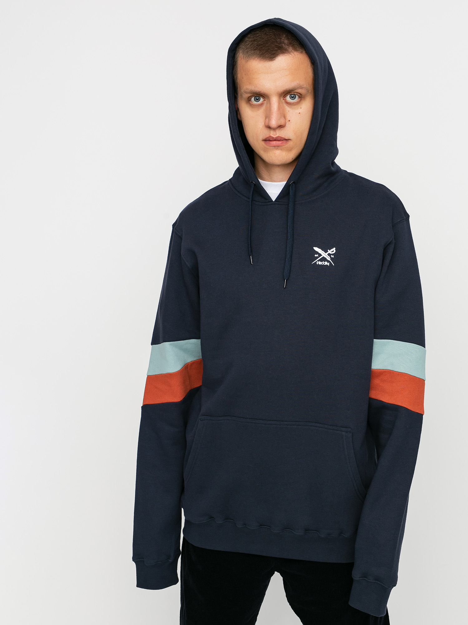 Bluza z kapturem Iriedaily Prime 2 HD (navy orange)