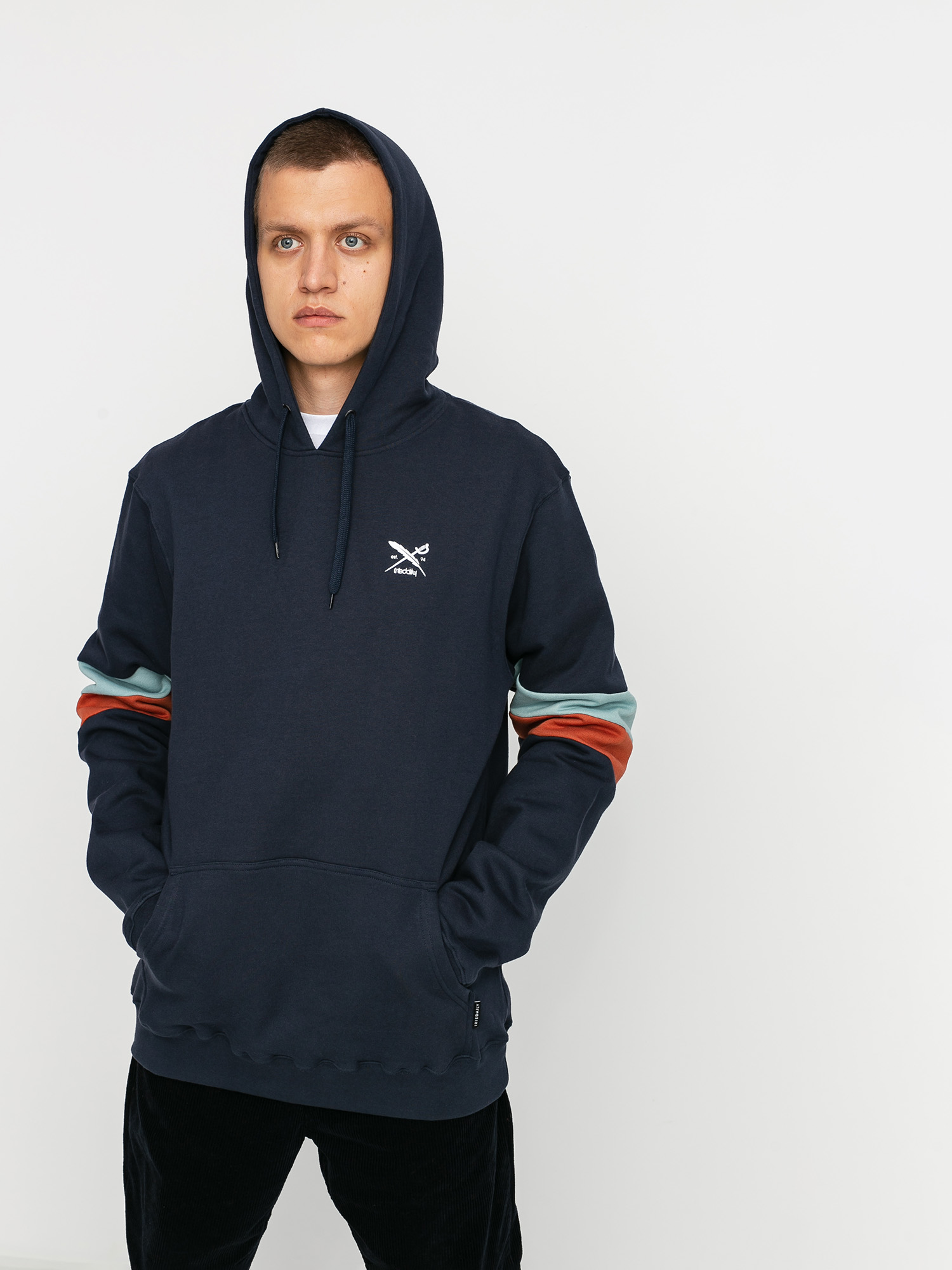 Bluza z kapturem Iriedaily Prime 2 HD (navy orange)