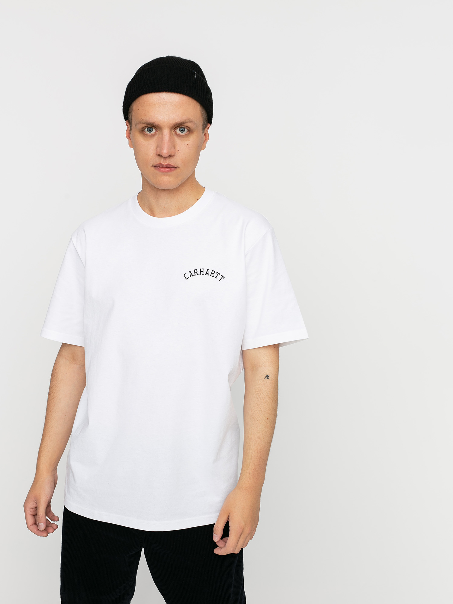 T-shirt Carhartt WIP University Script (white/black)