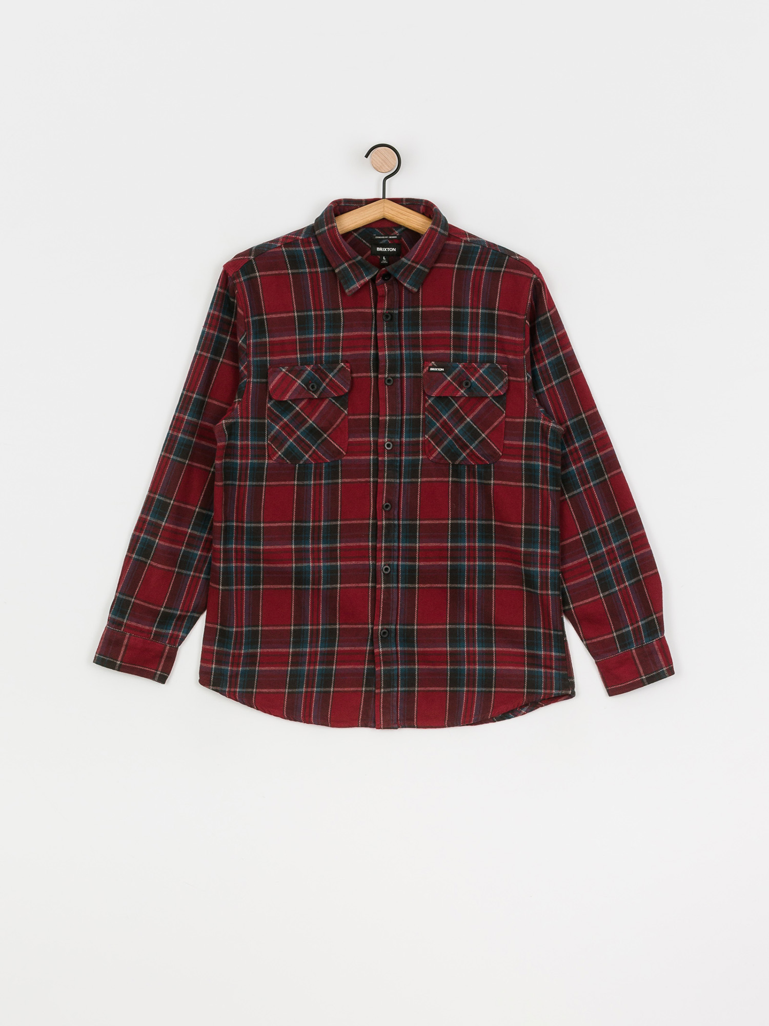 Koszula Brixton Bowery Flannel Ls (burgundy)