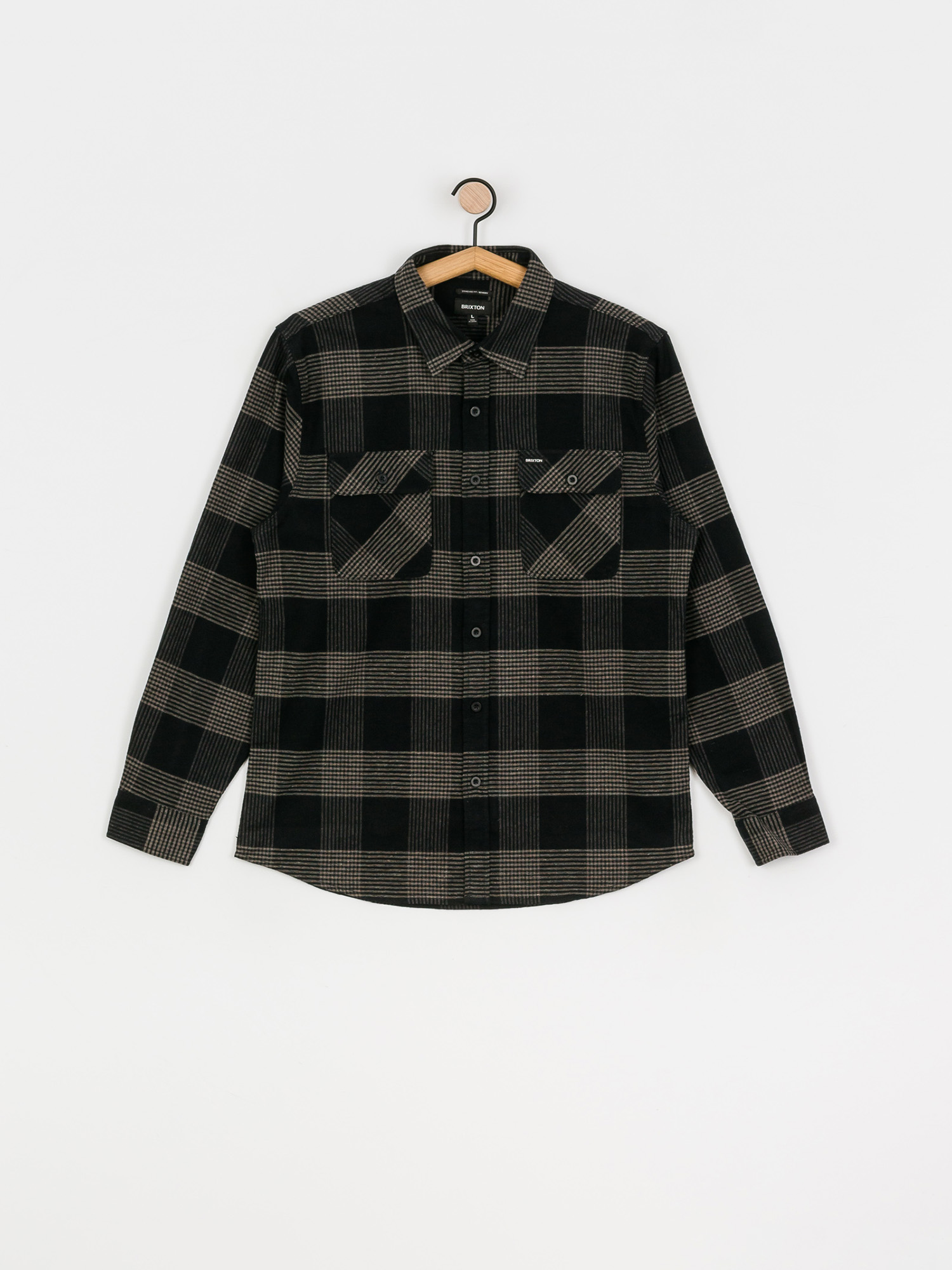 Koszula Brixton Bowery Flannel Ls (black/steel)
