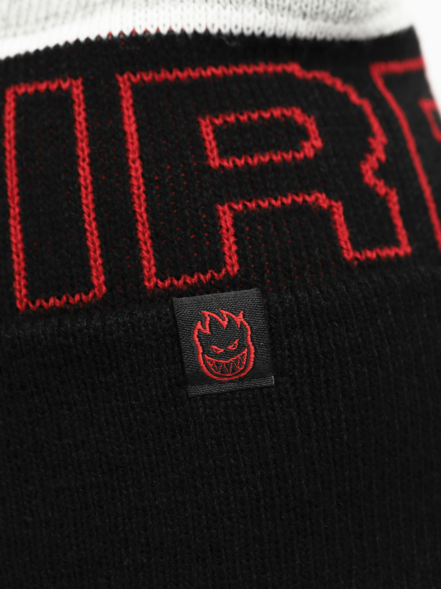 Czapka zimowa Spitfire Pom Cls 87 Beanie (heather grey/black/red)