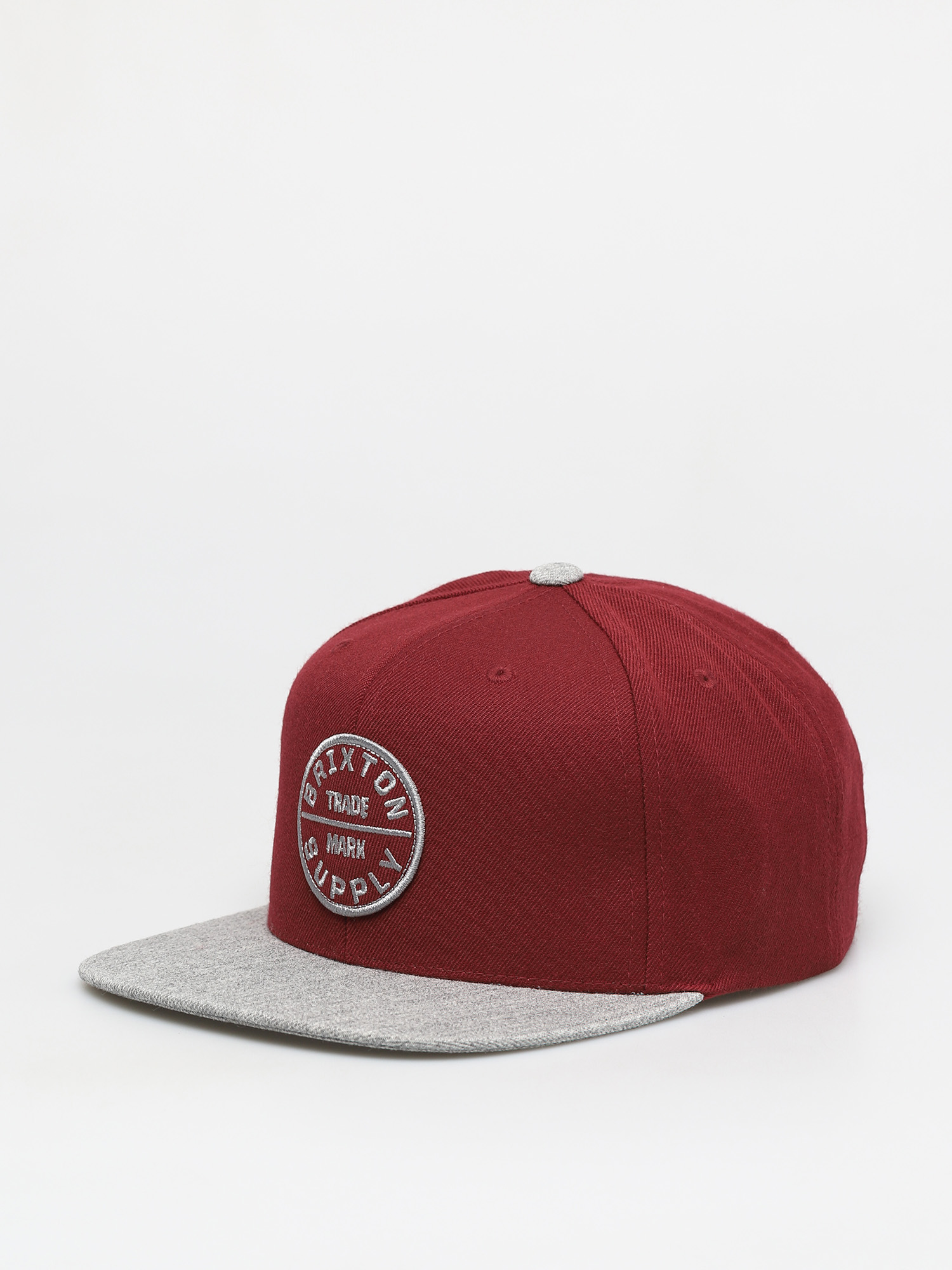 Czapka z daszkiem Brixton Oath III Snapback (dark brick/heather grey)