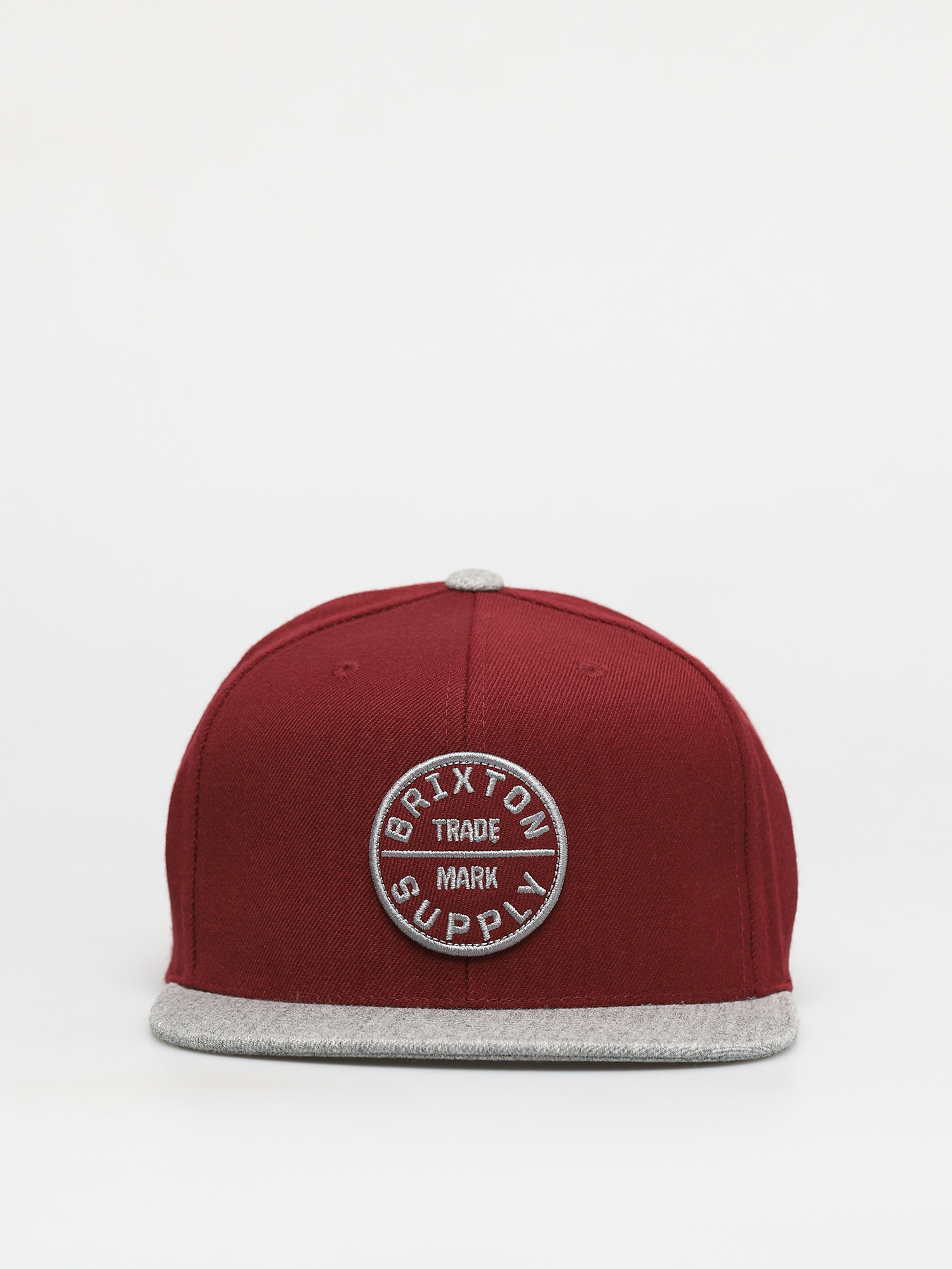 Czapka z daszkiem Brixton Oath III Snapback (dark brick/heather grey)