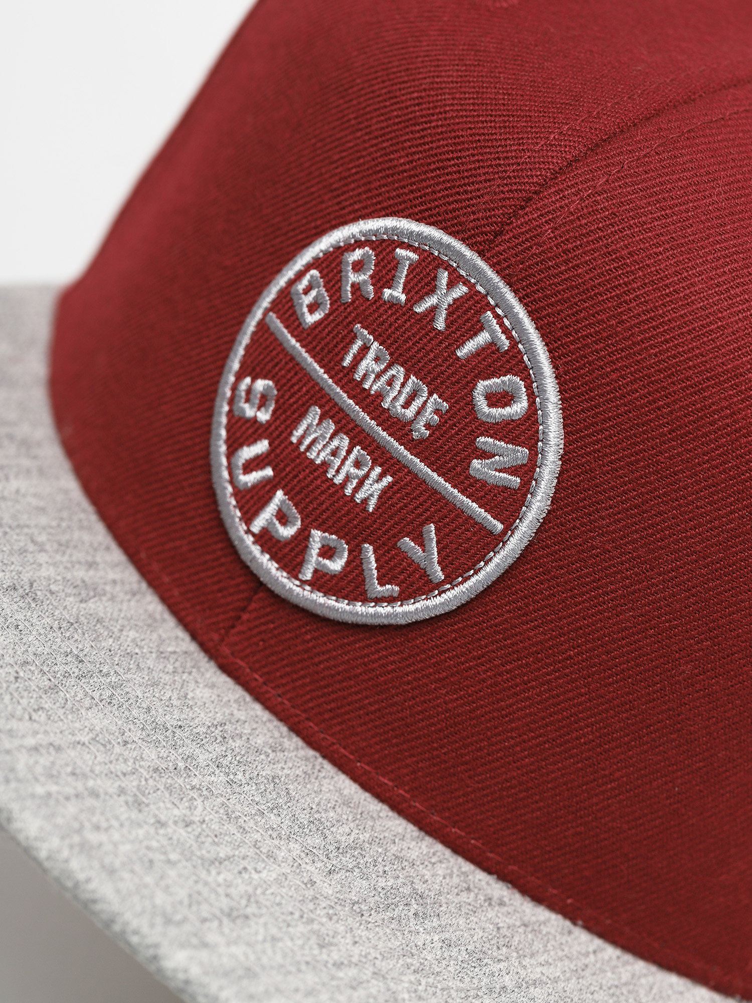 Czapka z daszkiem Brixton Oath III Snapback (dark brick/heather grey)