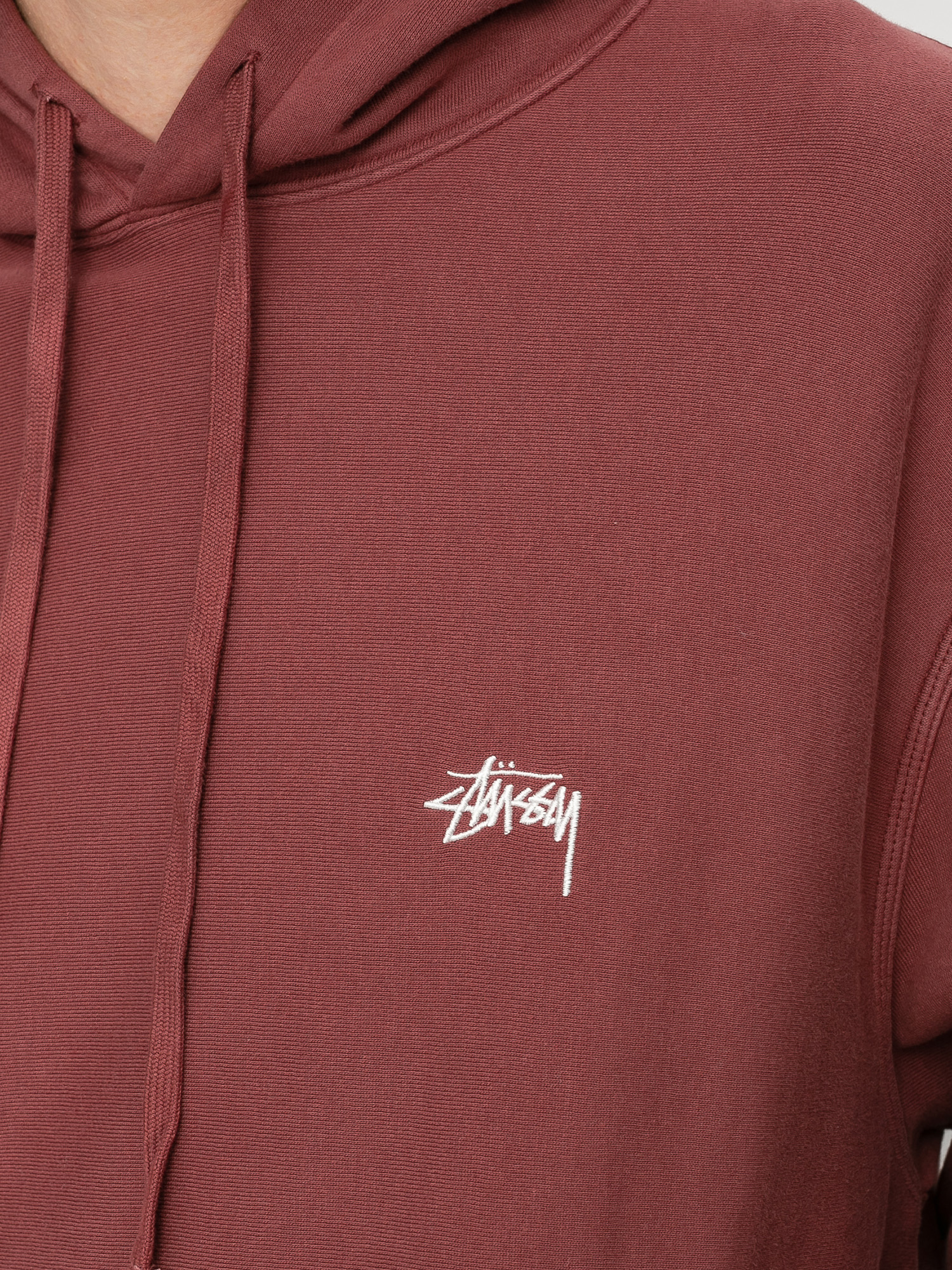 Bluza z kapturem Stussy Stussy Logo HD (burgundy)