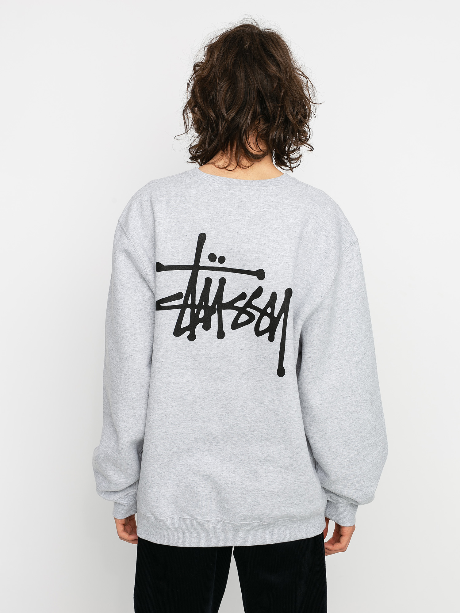 Bluza Stussy Basic Stussy - szary (ash heather)