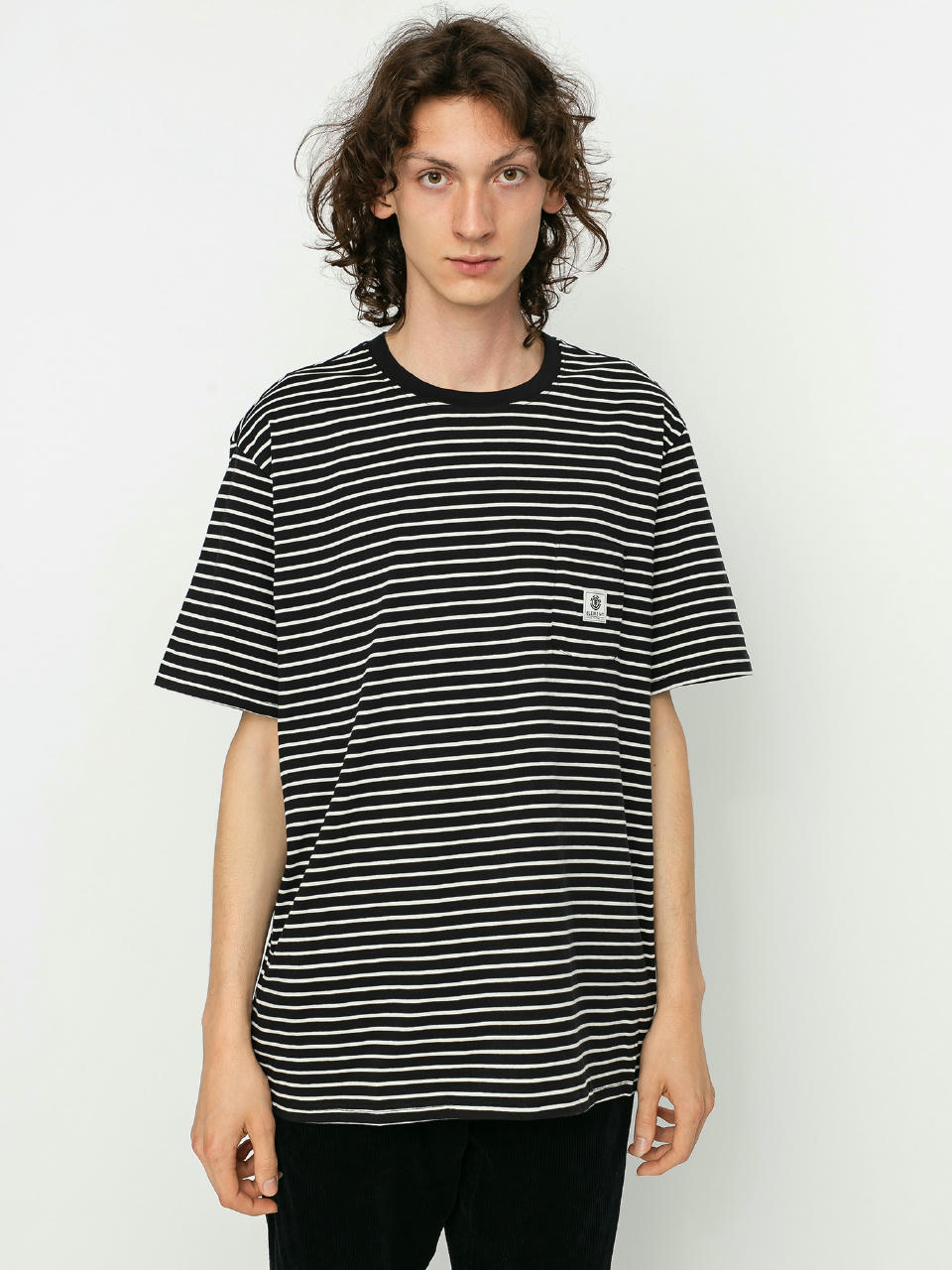 T-shirt Element Basic Stripes (flint black)