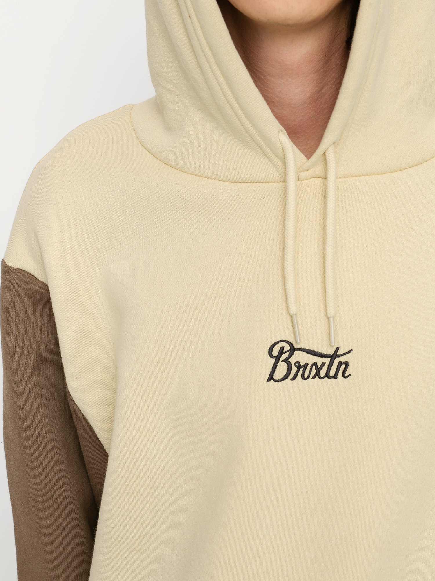 Bluza z kapturem Brixton Stith HD (gravel/dark khaki/amber)