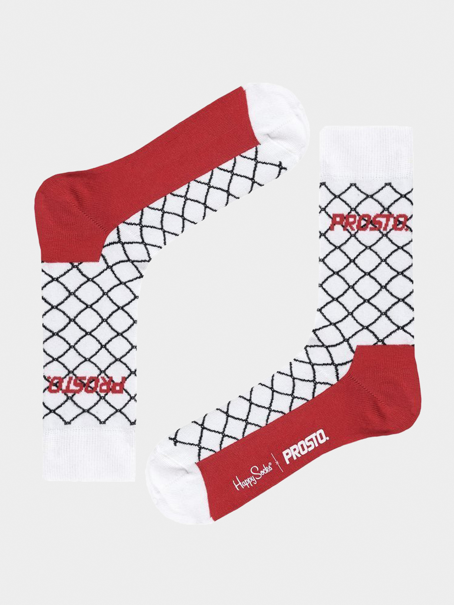 Skarpetki Happy Socks Prosto Zone (white/black/red)