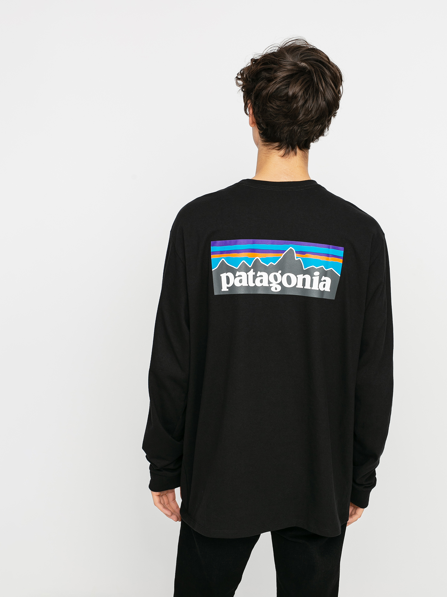 Longsleeve Patagonia P 6 Logo Responsibili - czarny (black)