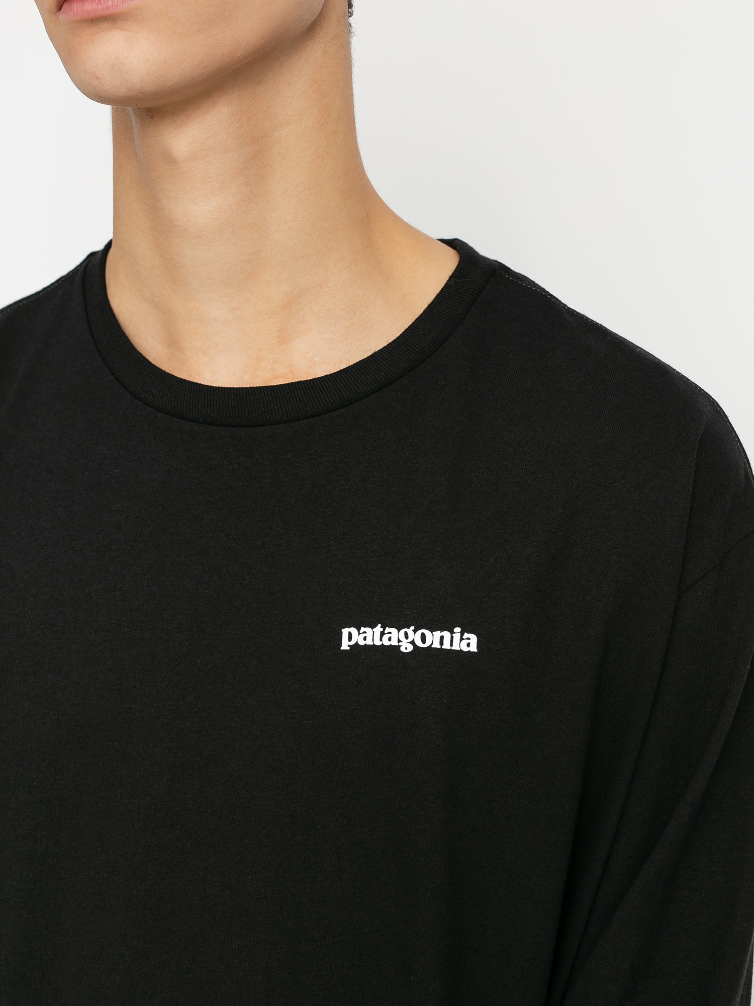Longsleeve Patagonia P 6 Logo Responsibili (black)