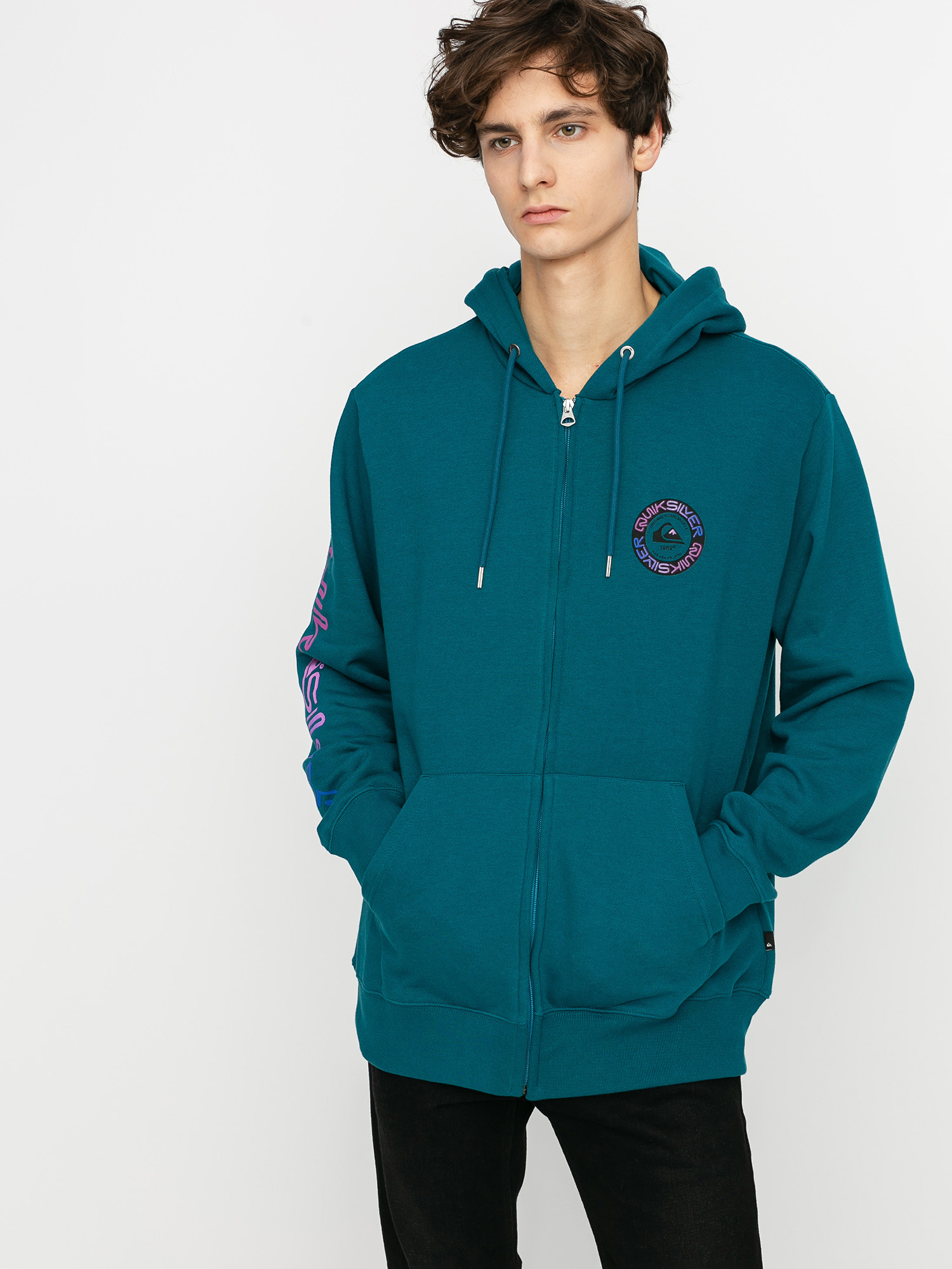 Bluza z kapturem Quiksilver Time Circle ZHD (blue coral)