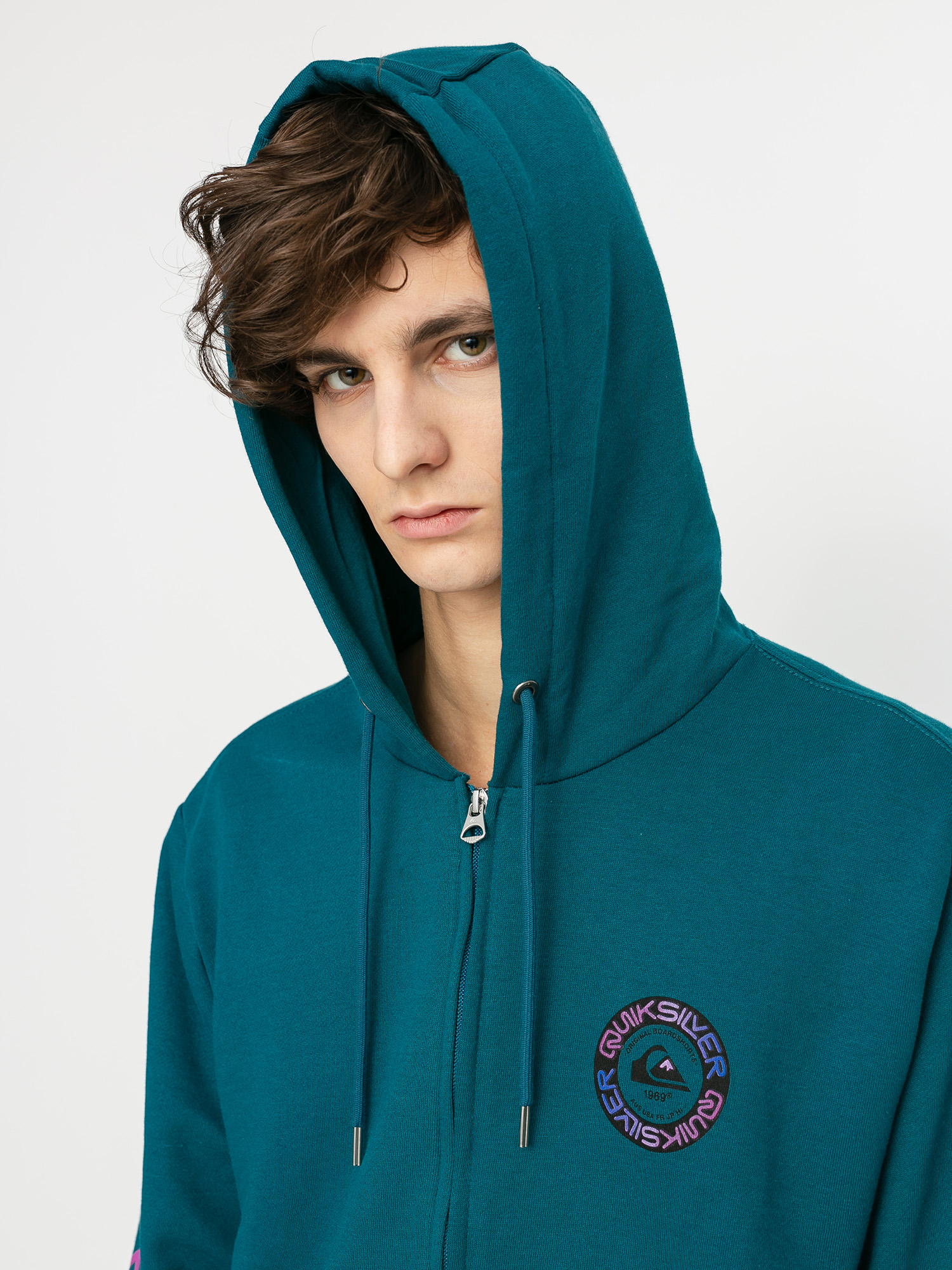 Bluza z kapturem Quiksilver Time Circle ZHD (blue coral)