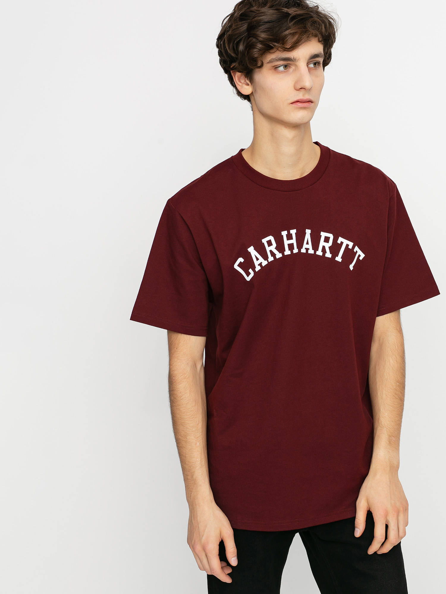 T-shirt Carhartt WIP University (bordeaux/white)