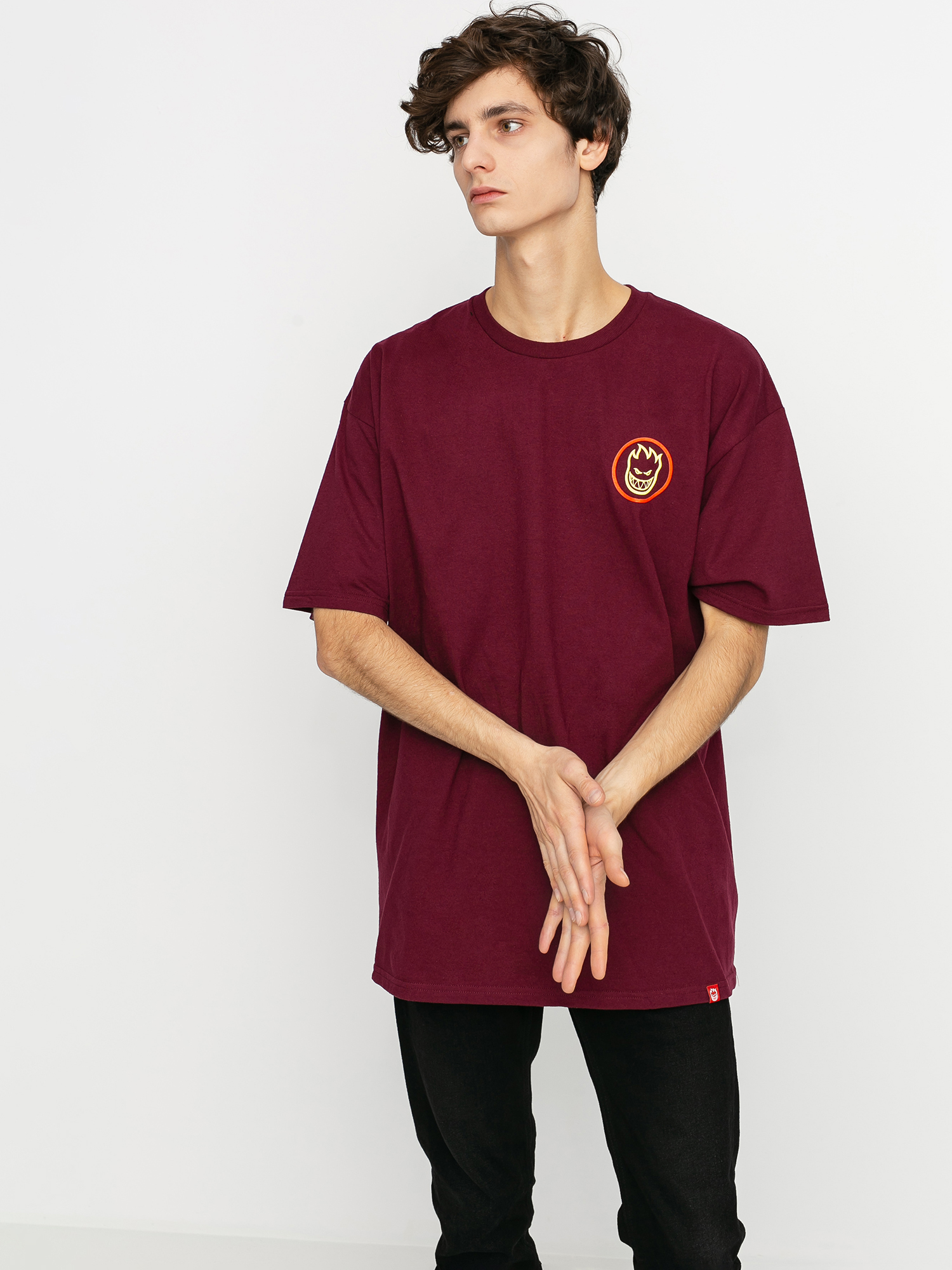 T-shirt Spitfire Og Clsc Swrl Fd (burgundy/yellow)