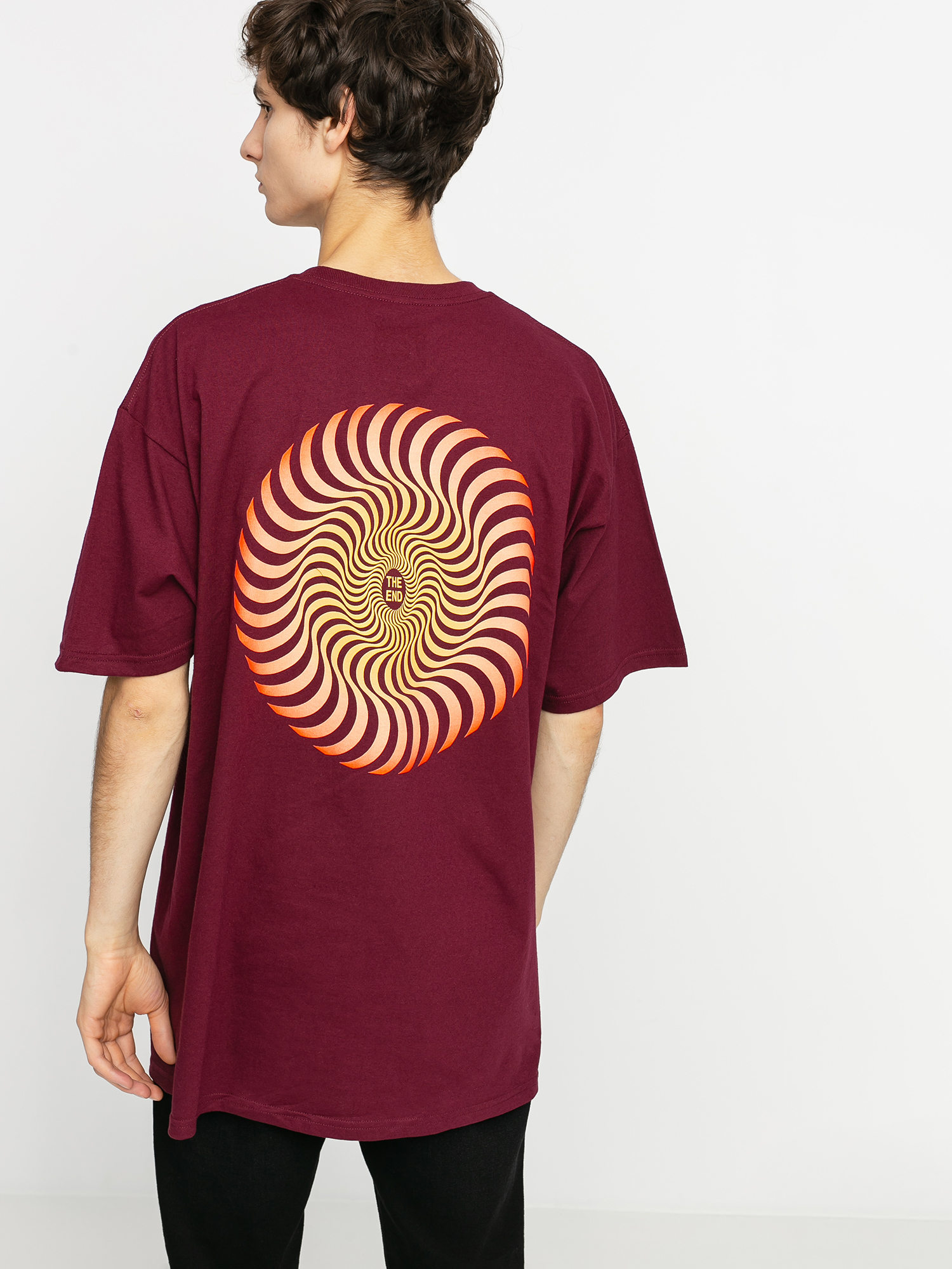 T-shirt Spitfire Og Clsc Swrl Fd (burgundy/yellow)