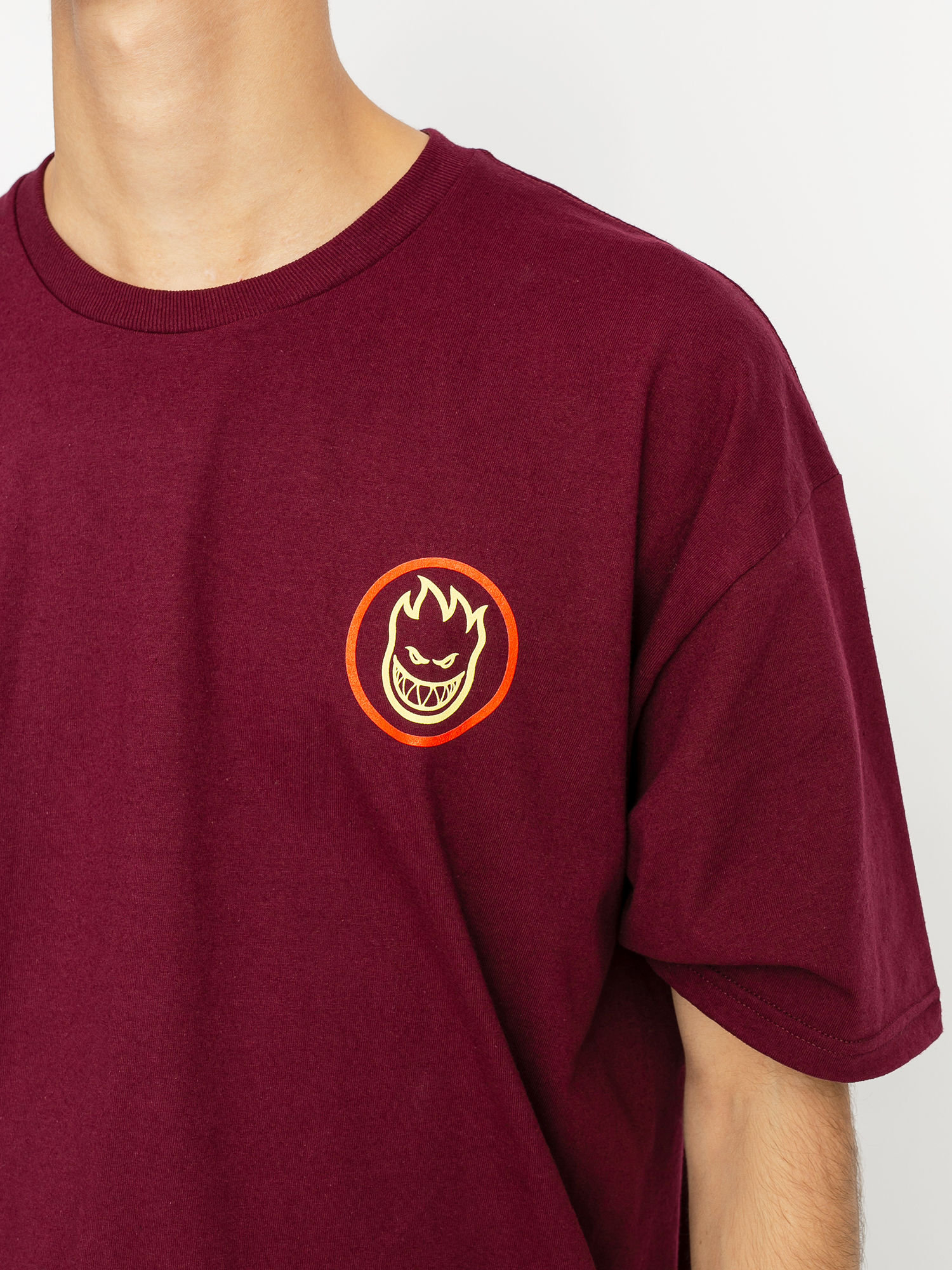 T-shirt Spitfire Og Clsc Swrl Fd (burgundy/yellow)