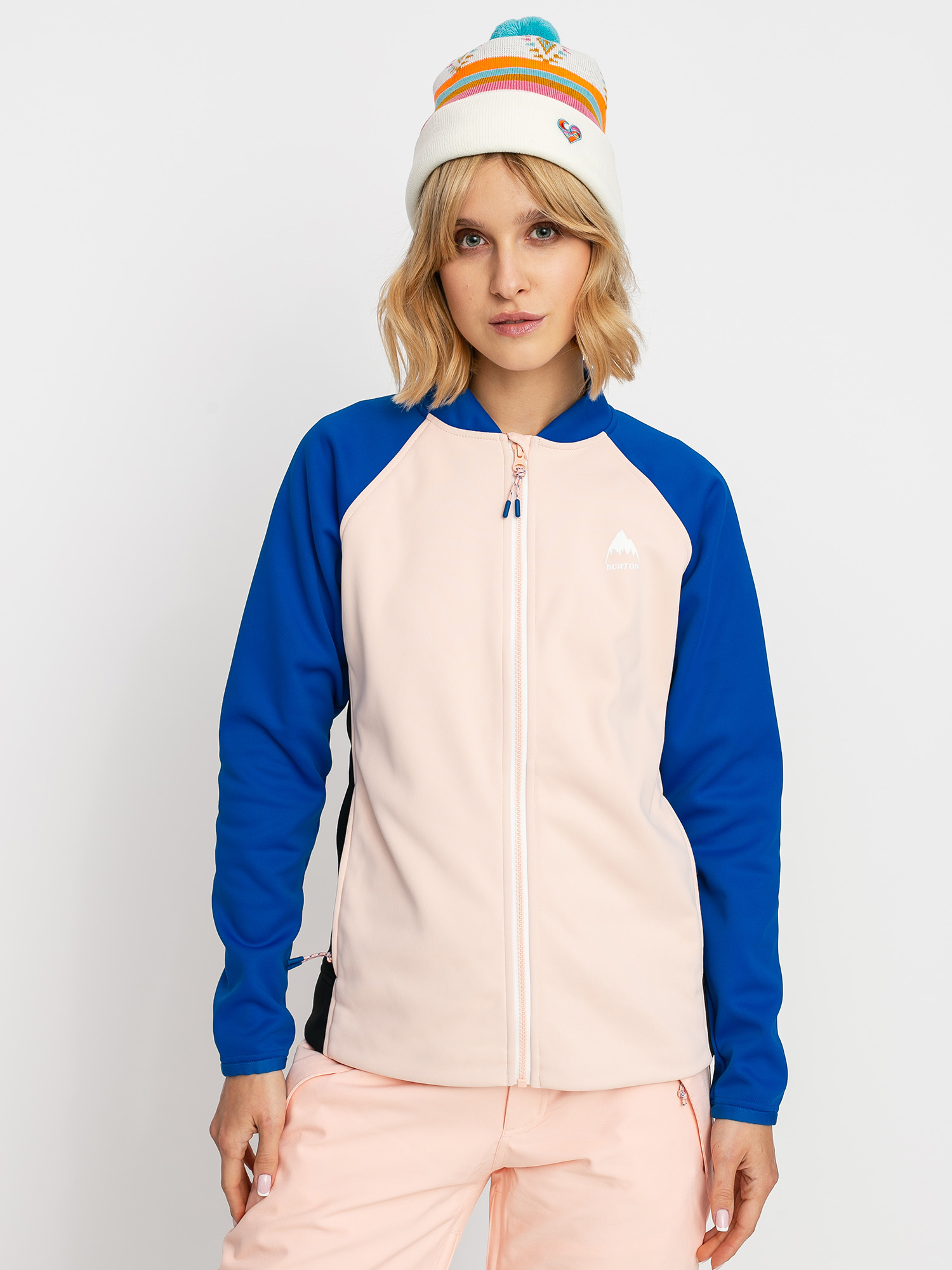 Damska Bluza aktywna Burton Crown Weatherproof (lapis blue/peach melba/true black)