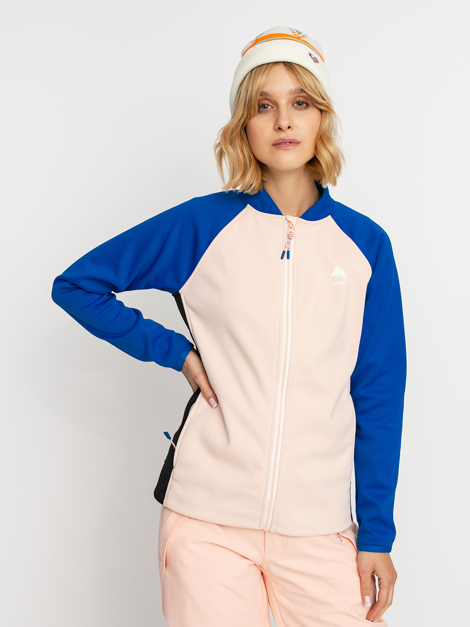 Damska Bluza aktywna Burton Crown Weatherproof (lapis blue/peach melba/true black)