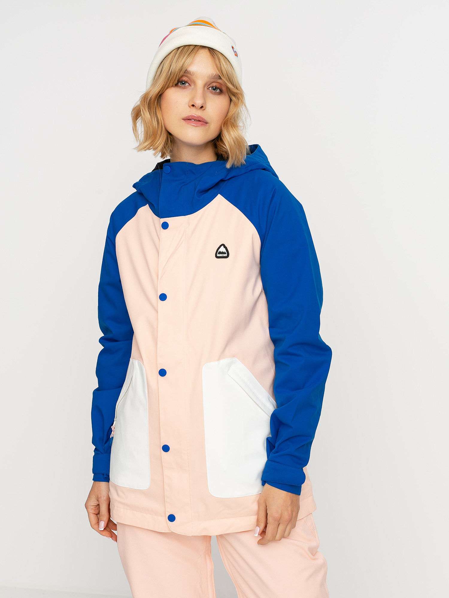 Damska Kurtka snowboardowa Burton Eastfall (lapis blue/peach melba/stout white)