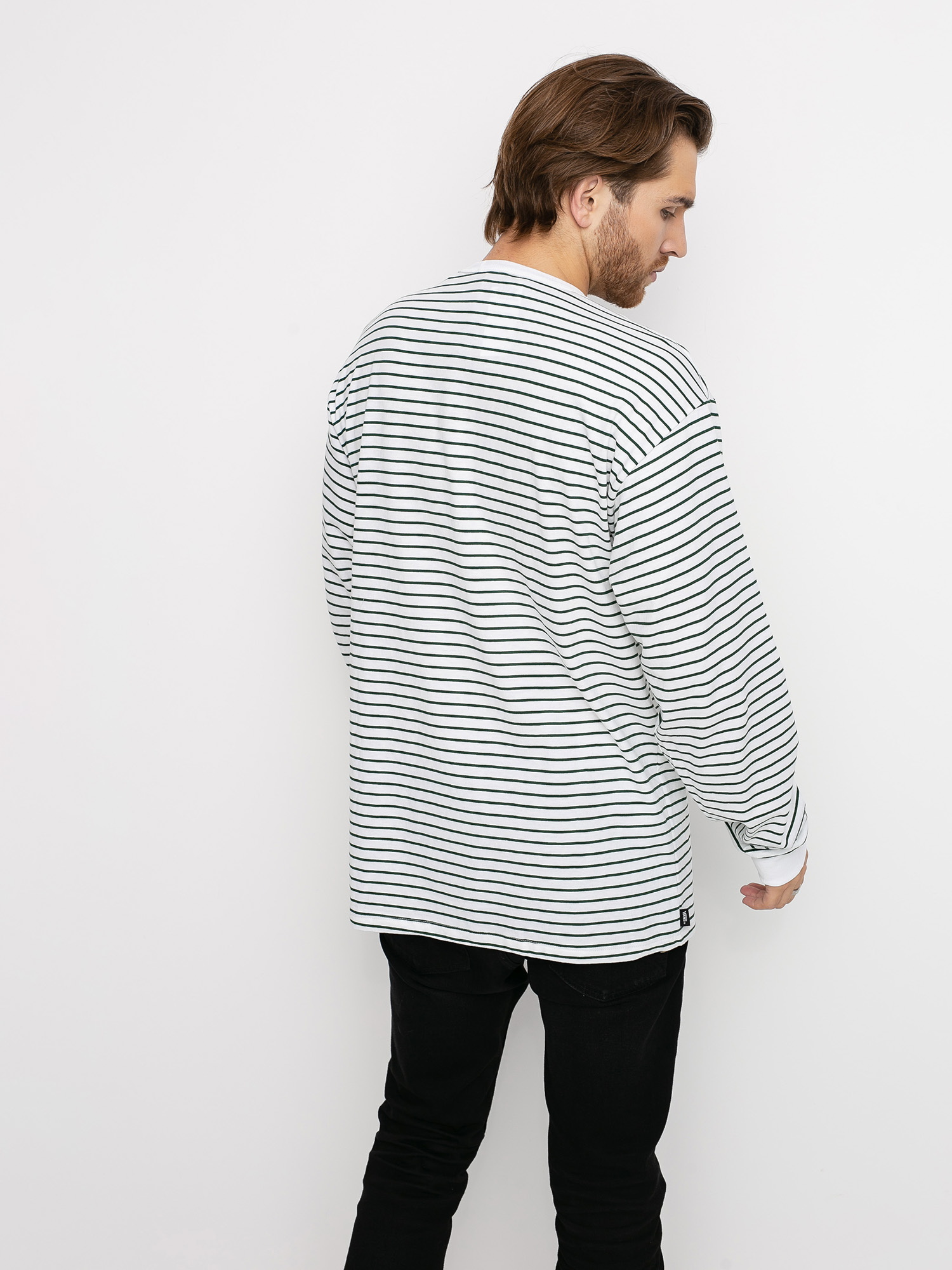 Longsleeve Vans Off The Wall Classic Stripe (white/pine needle)