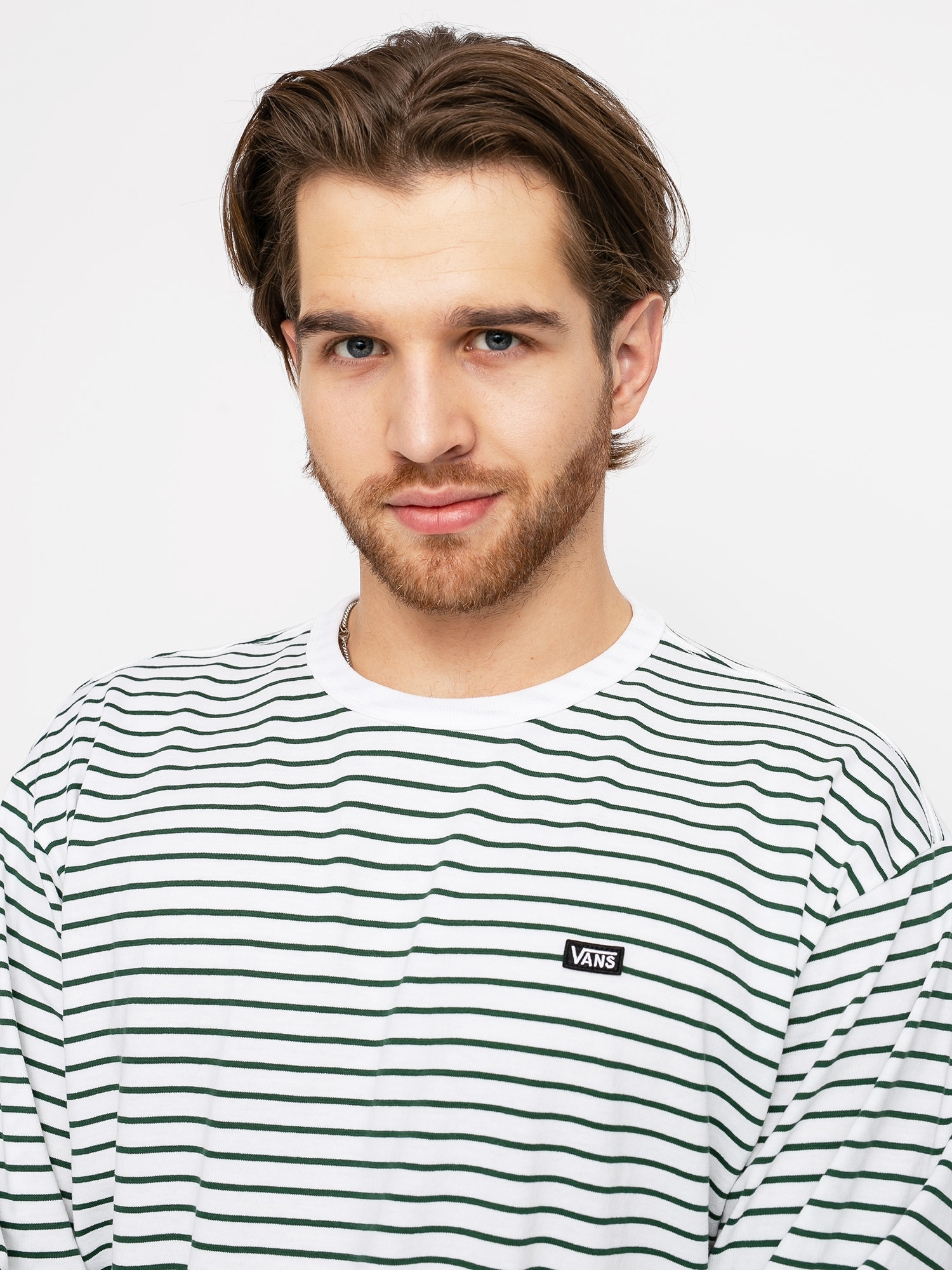Longsleeve Vans Off The Wall Classic Stripe (white/pine needle)