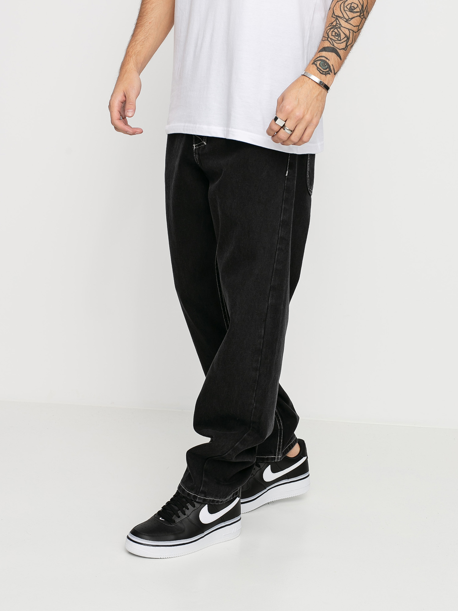 Spodnie MassDnm Craft Jeans Baggy Fit (black rinse)