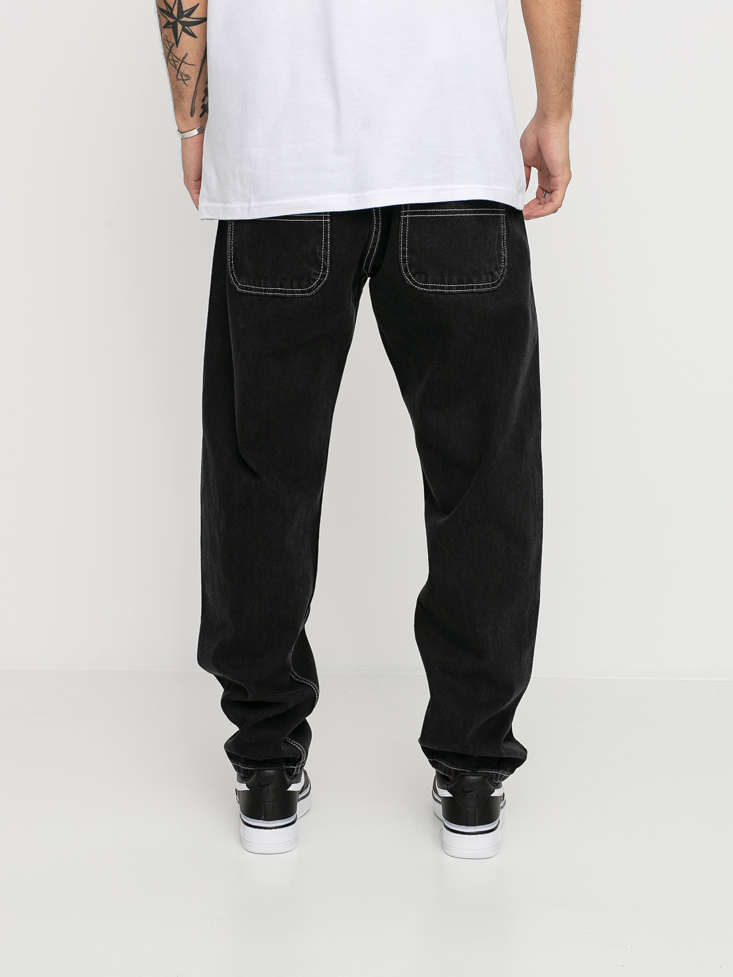 Spodnie MassDnm Craft Jeans Baggy Fit (black rinse)