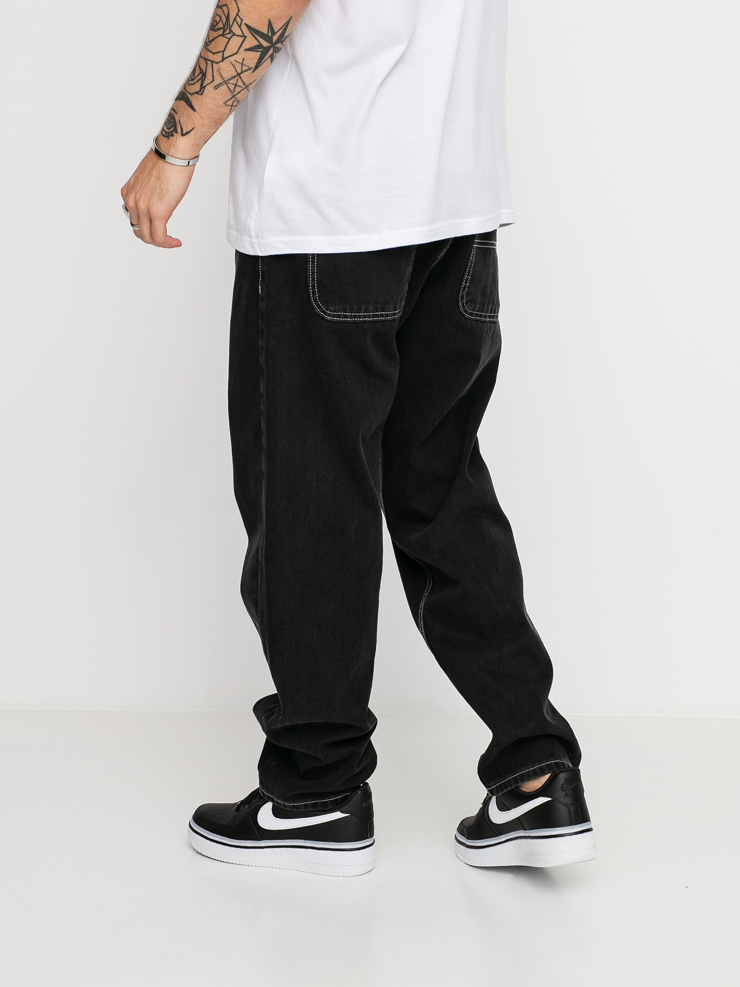 Spodnie MassDnm Craft Jeans Baggy Fit (black rinse)