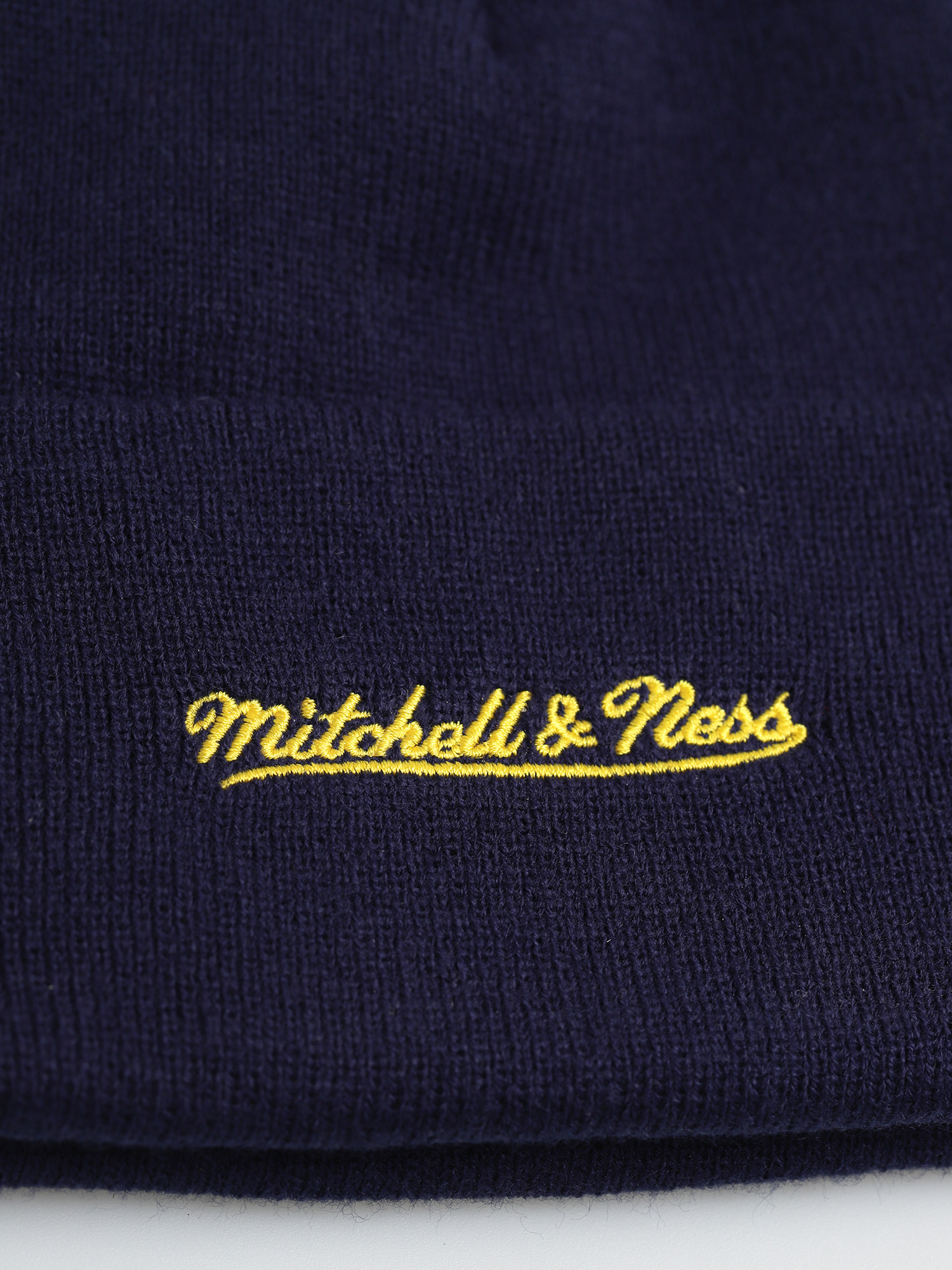 Czapka zimowa Mitchell & Ness Logo Cuff Knit (uniwersity of michigan/navy)